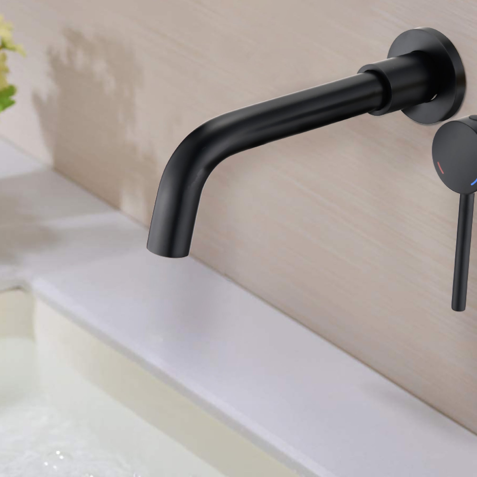 Wall Mounted Single Handle Bathroom Faucet