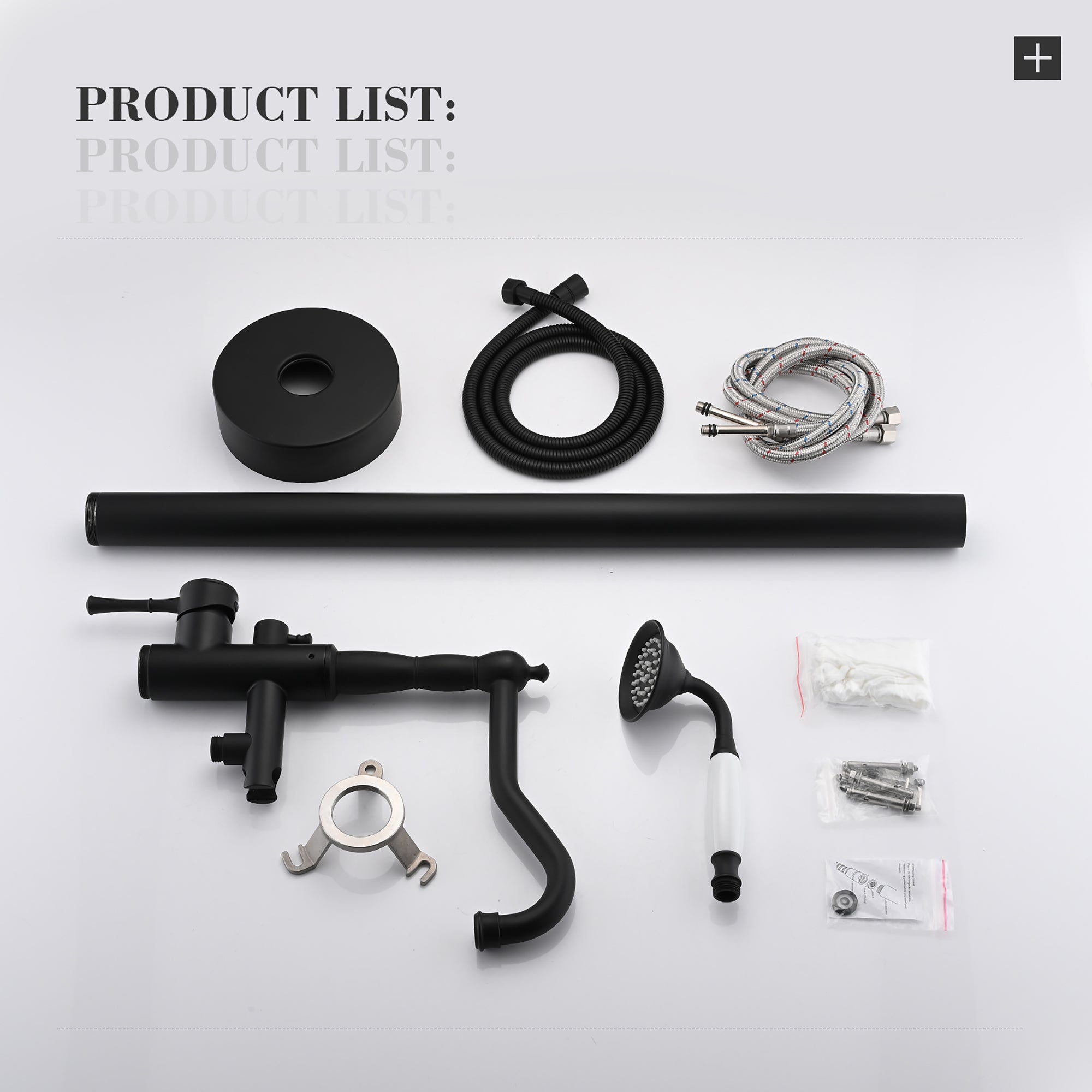 Single Handle Floor Mounted Freestanding Tub Filler with Hand Shower