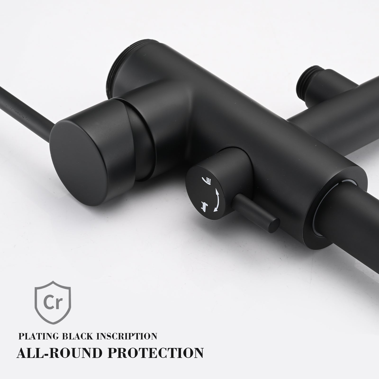 Single Handle Floor Mounted Freestanding Tub Filler with Hand Shower