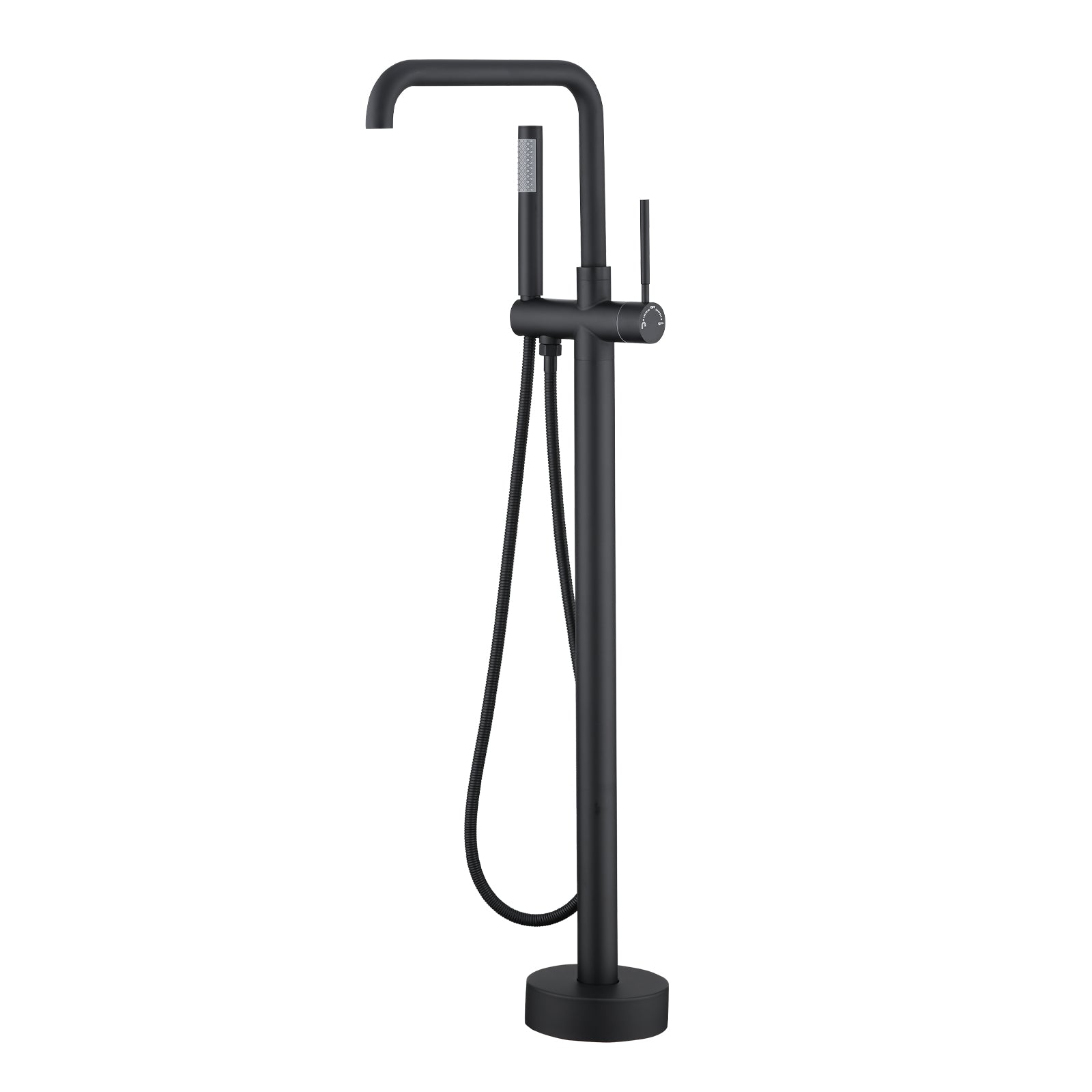 Single Handle Floor Mounted Freestanding Tub Filler with Hand Shower