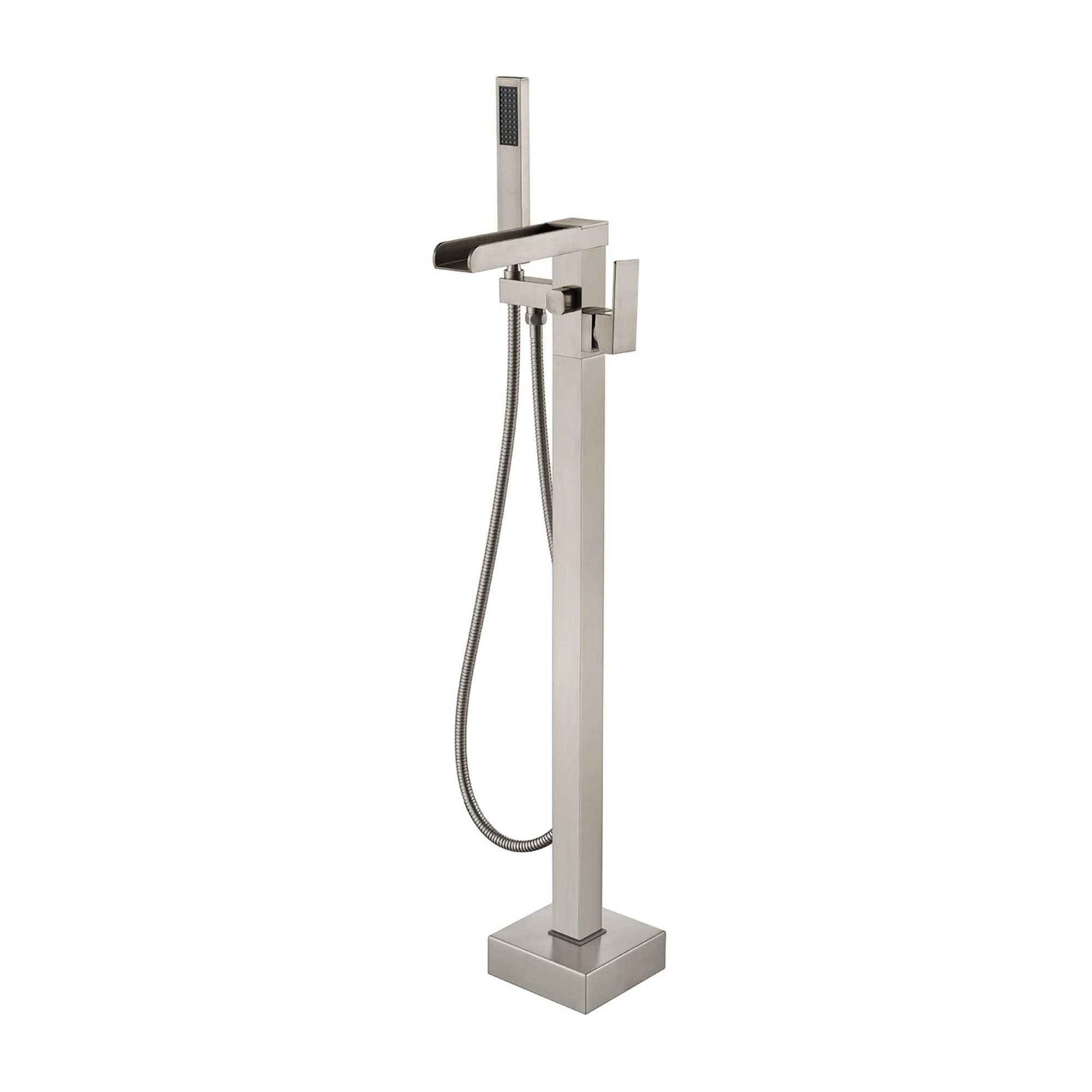 Single Handle Floor Mounted Freestanding Tub Filler with Hand Shower