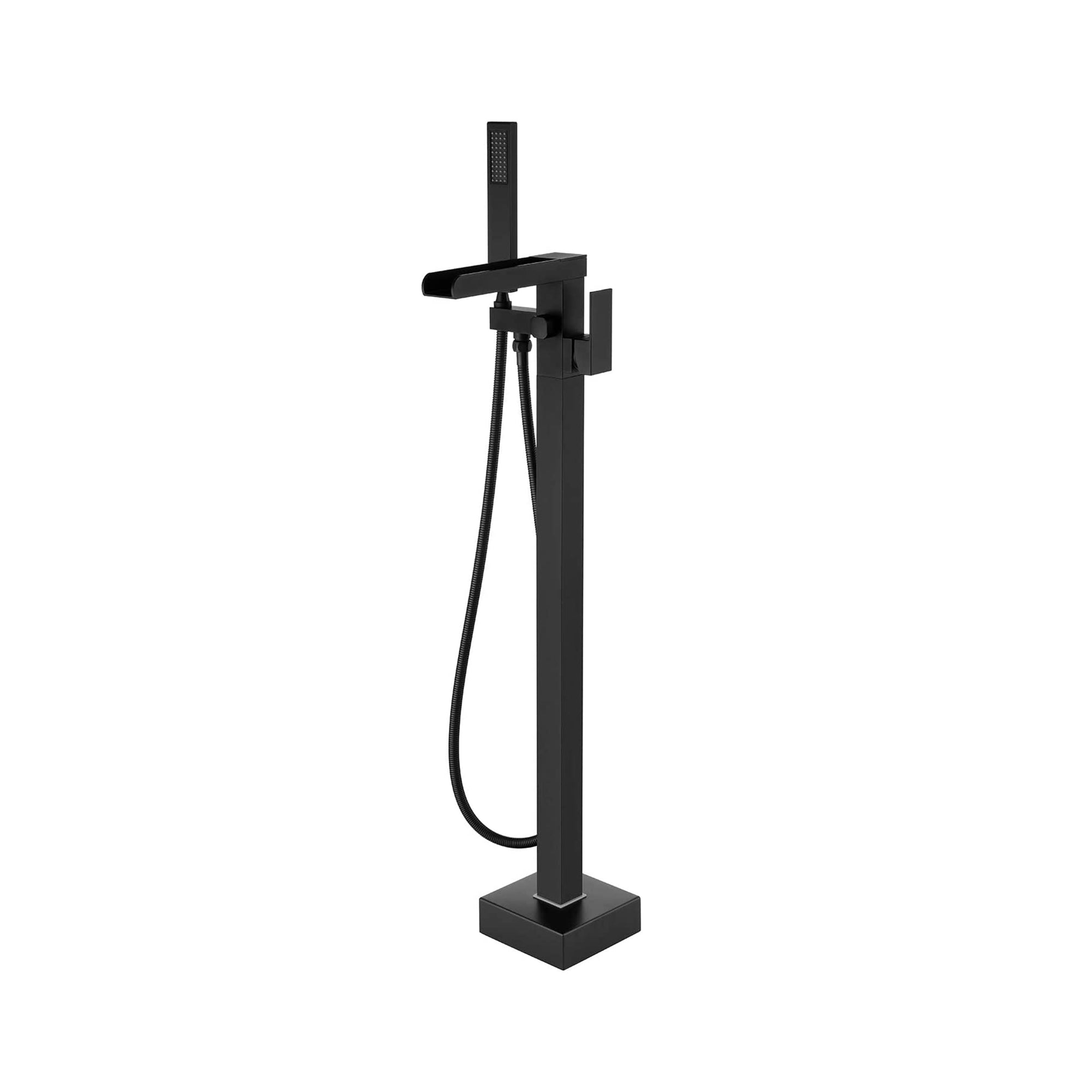Single Handle Floor Mounted Freestanding Tub Filler with Hand Shower