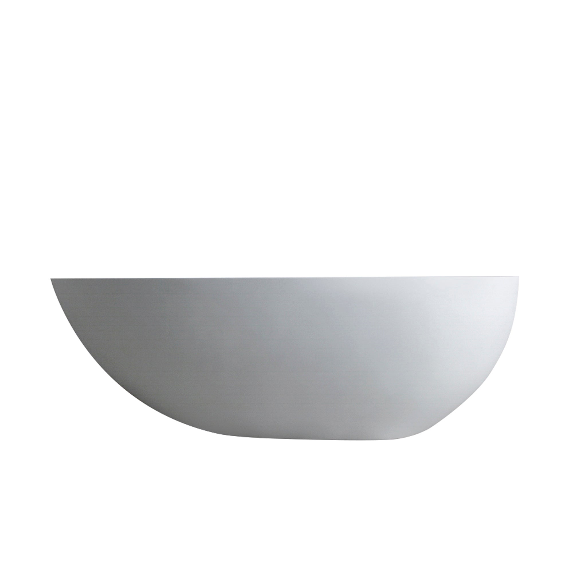 59 in. W Solid Surface Freestanding Flatbottom Soaking Bathtub in Matte White