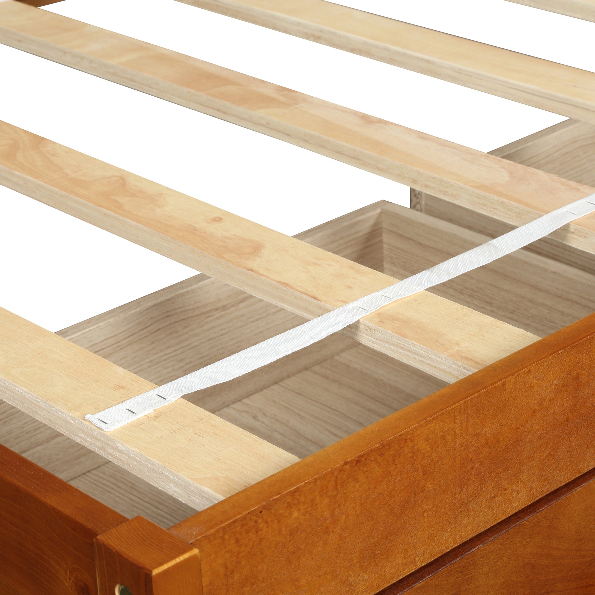 Twin Solid Wood Frame Platform Bed with 3 Drawers