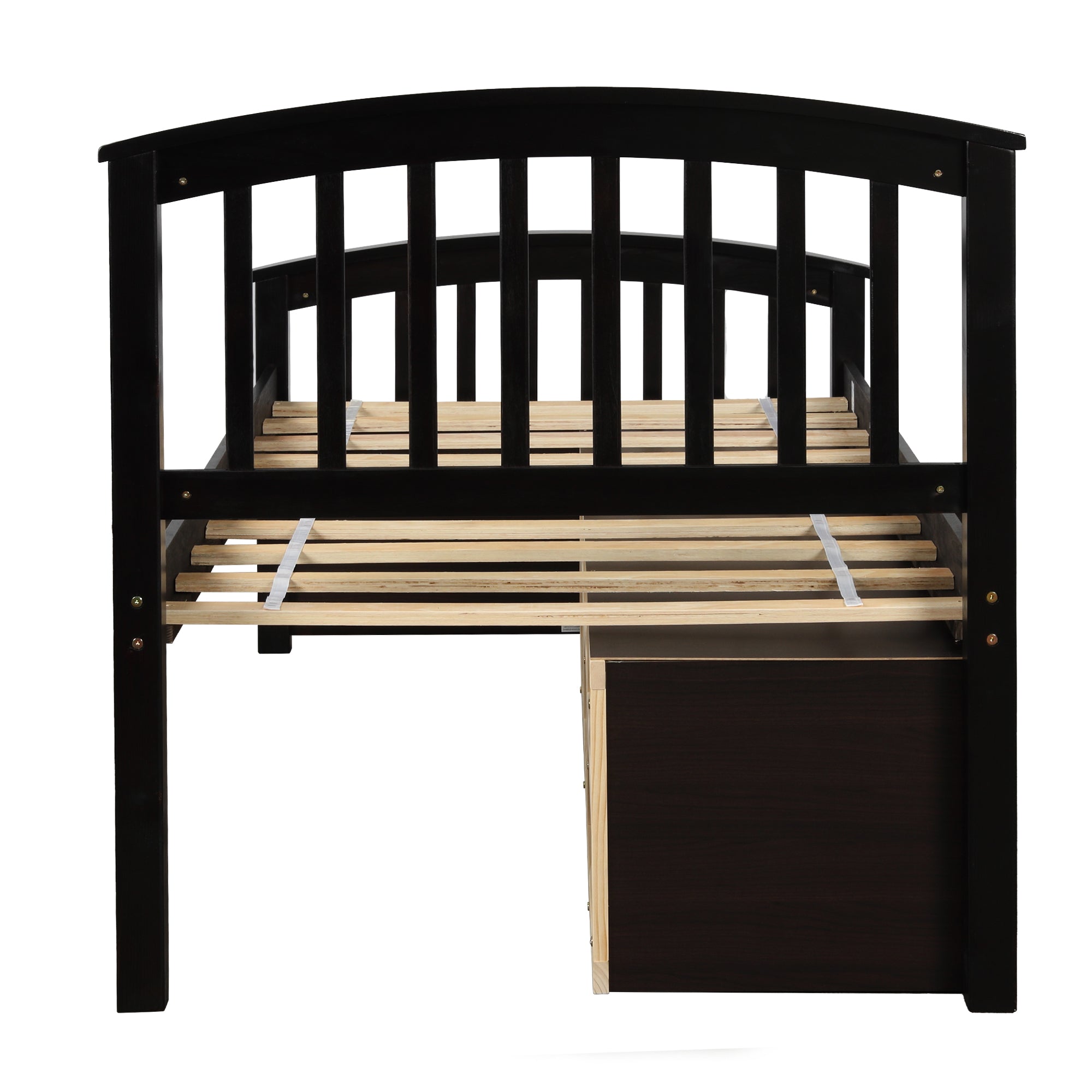 Twin Solid Wood Frame Platform Bed with 6 Drawers
