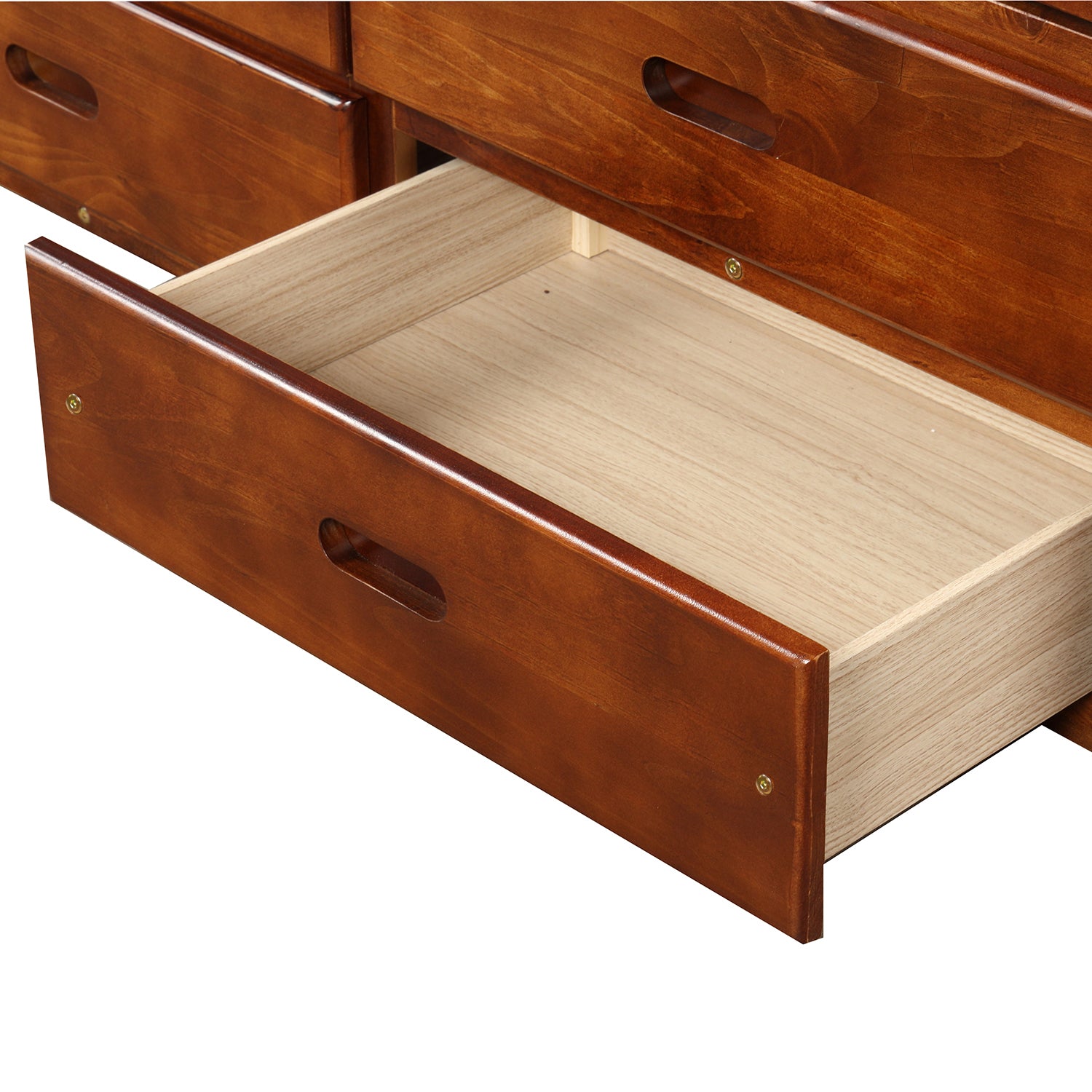 Twin Solid Wood Frame Platform Bed with 6 Drawers