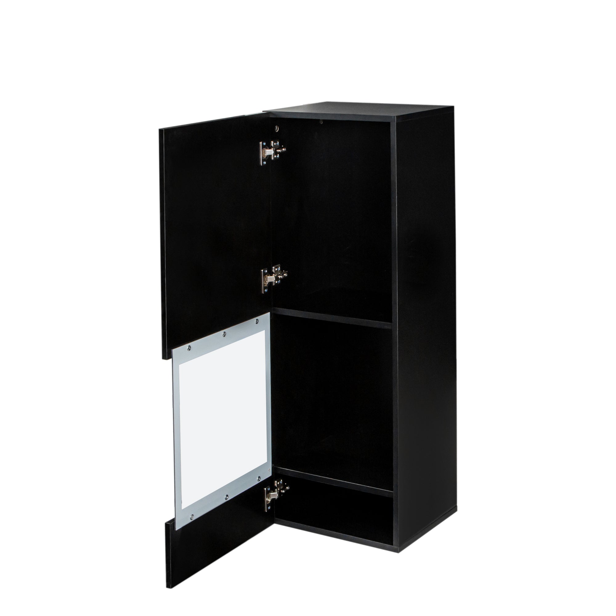 41" Tall Wood Wall Mount Media Storage Cabinets with 2 Shelves