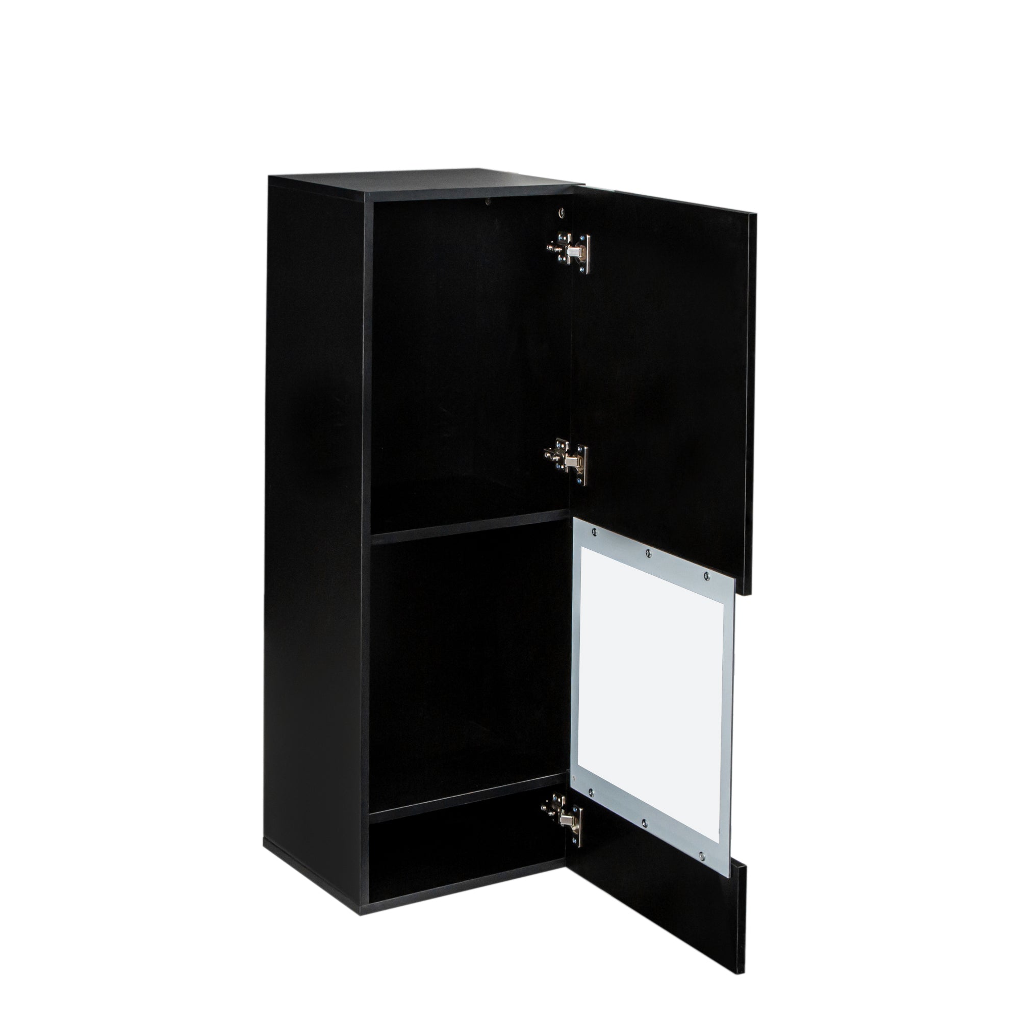 41" Tall Wood Wall Mount Media Storage Cabinets with 2 Shelves
