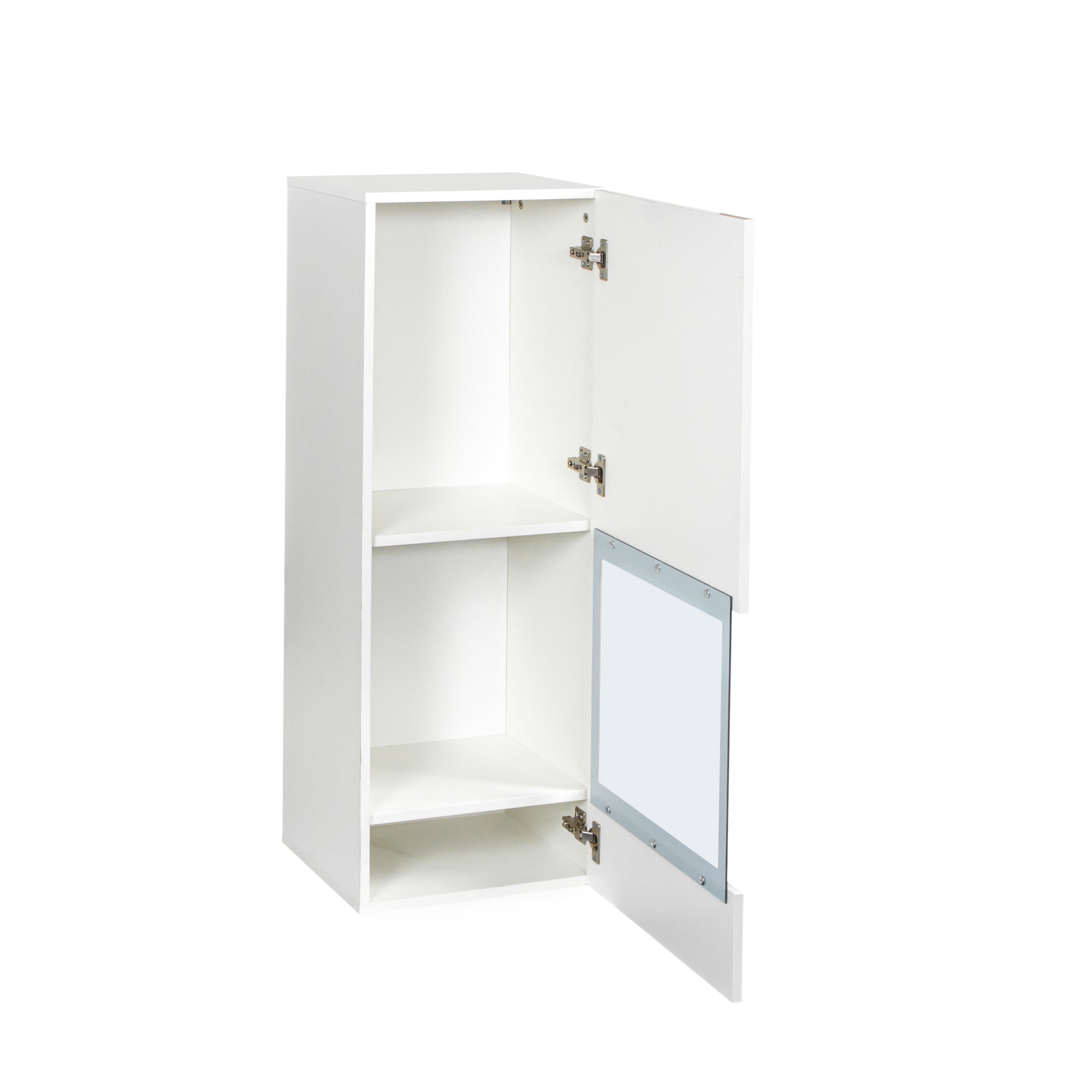 41" Tall Wood Wall Mount Media Storage Cabinets with 2 Shelves