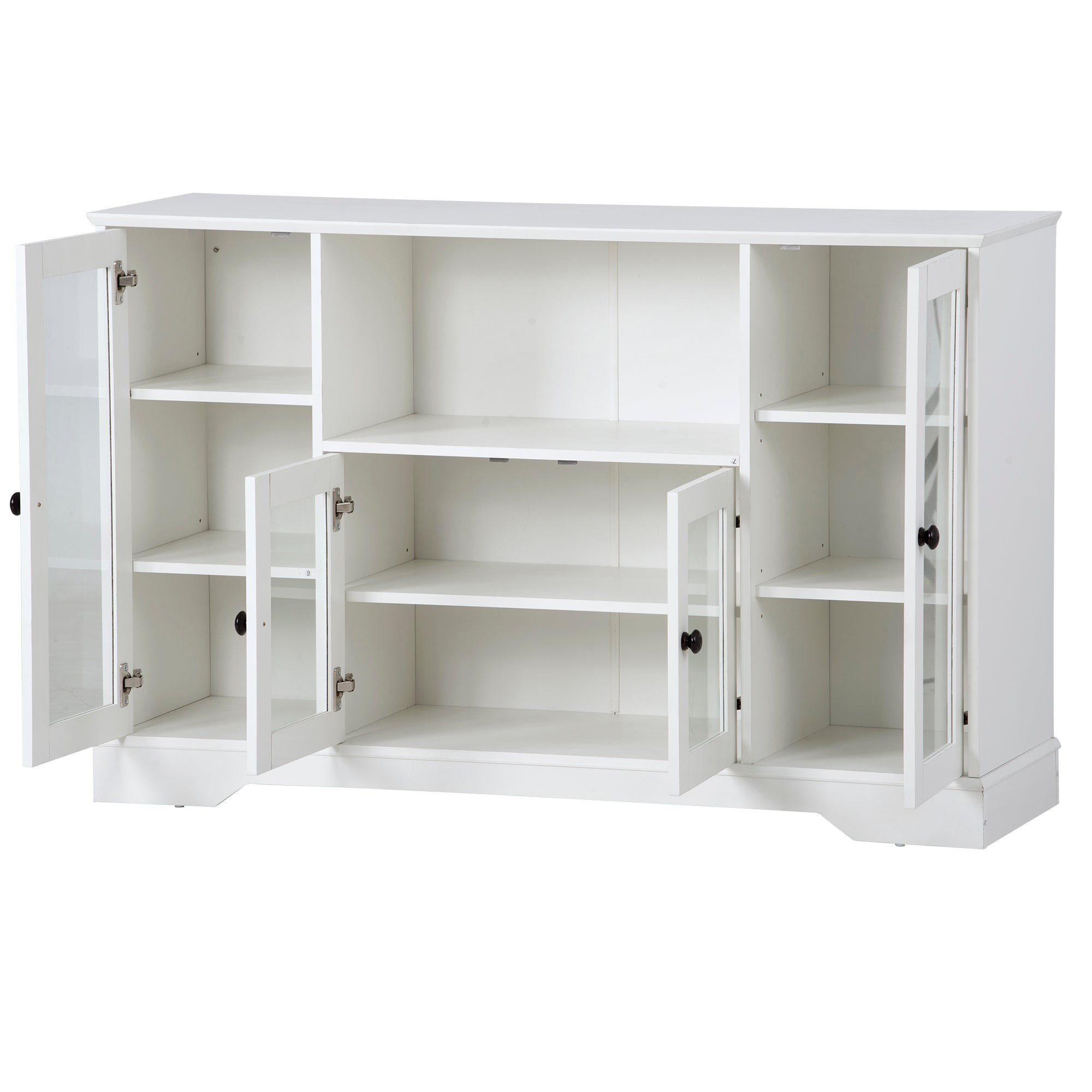 52" L Wood Storage Cabinets with Adjustable Shelves