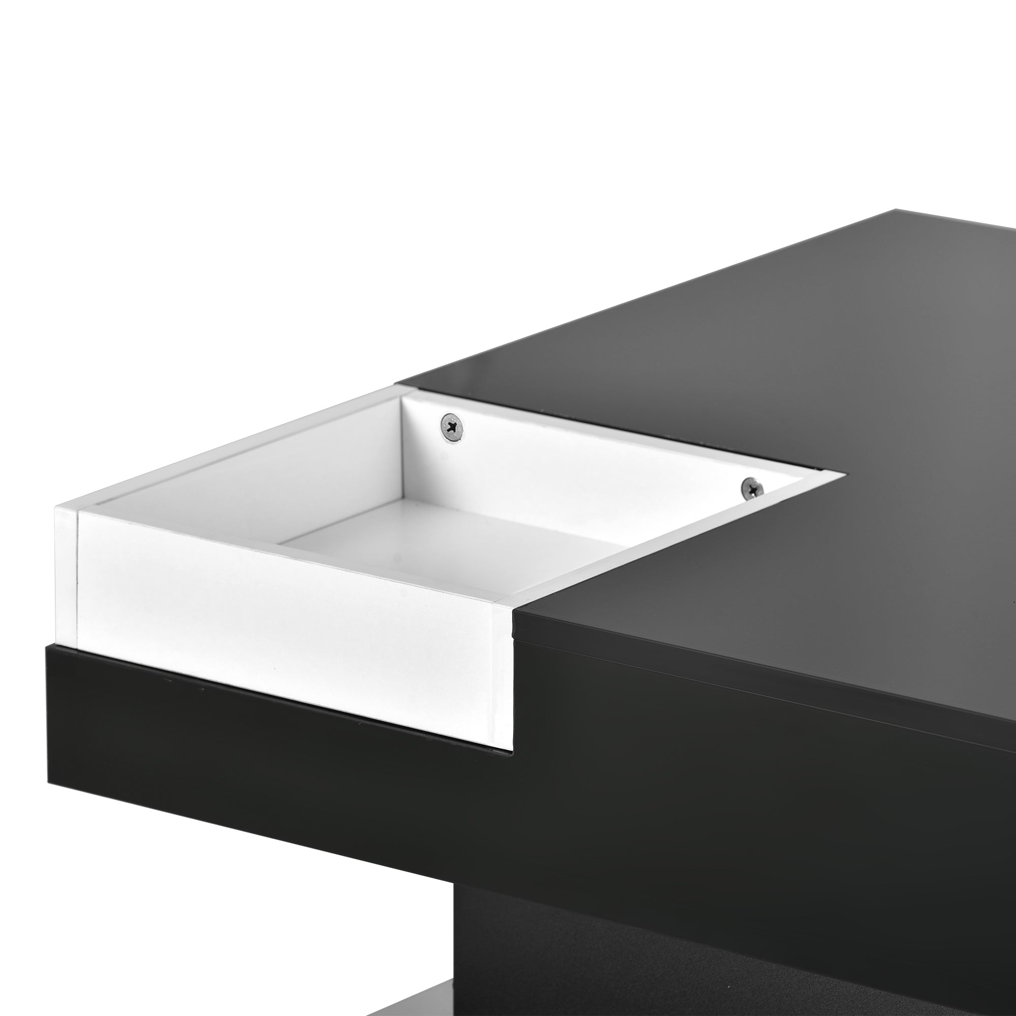 Square Coffee Table with 16-color LED Lights