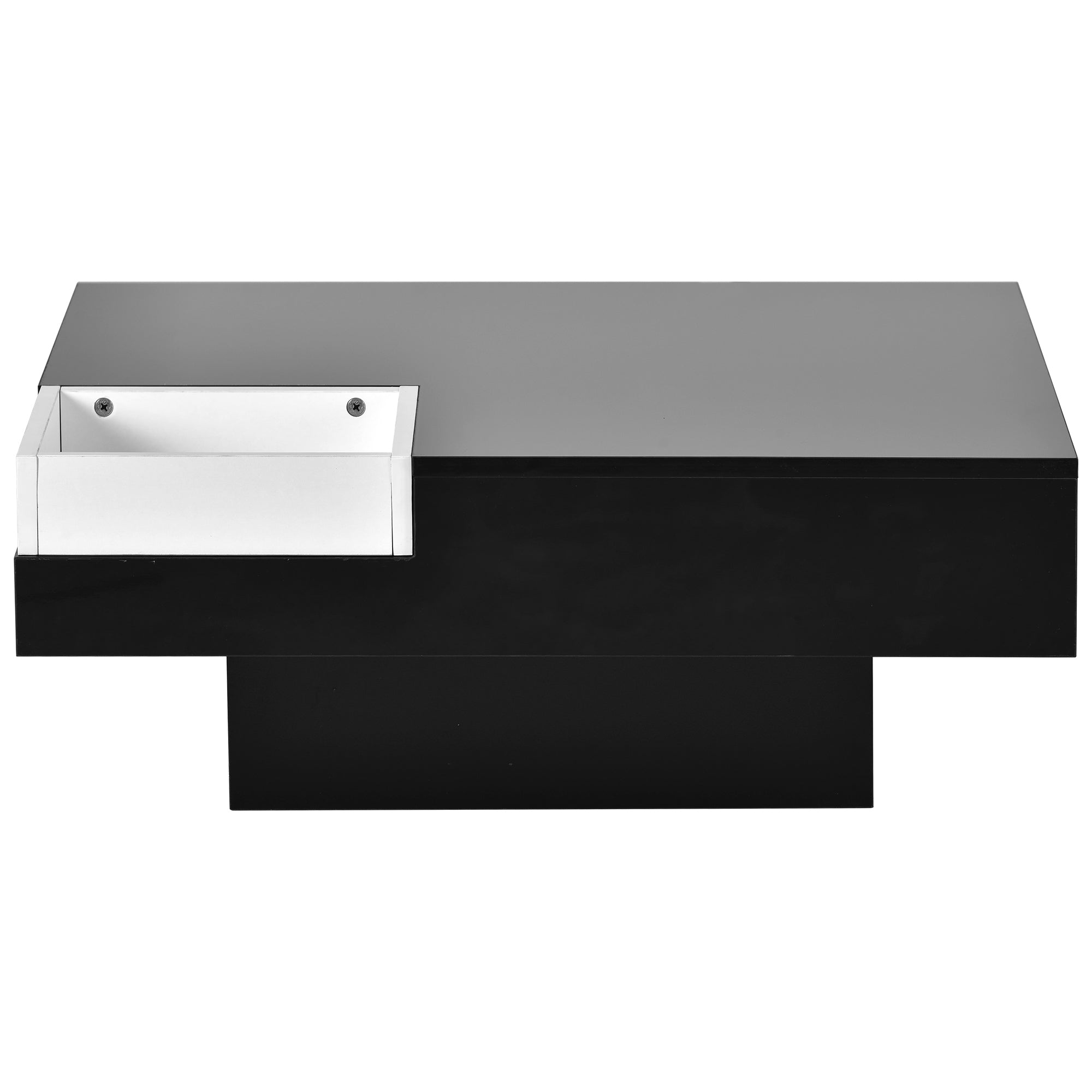 Square Coffee Table with 16-color LED Lights