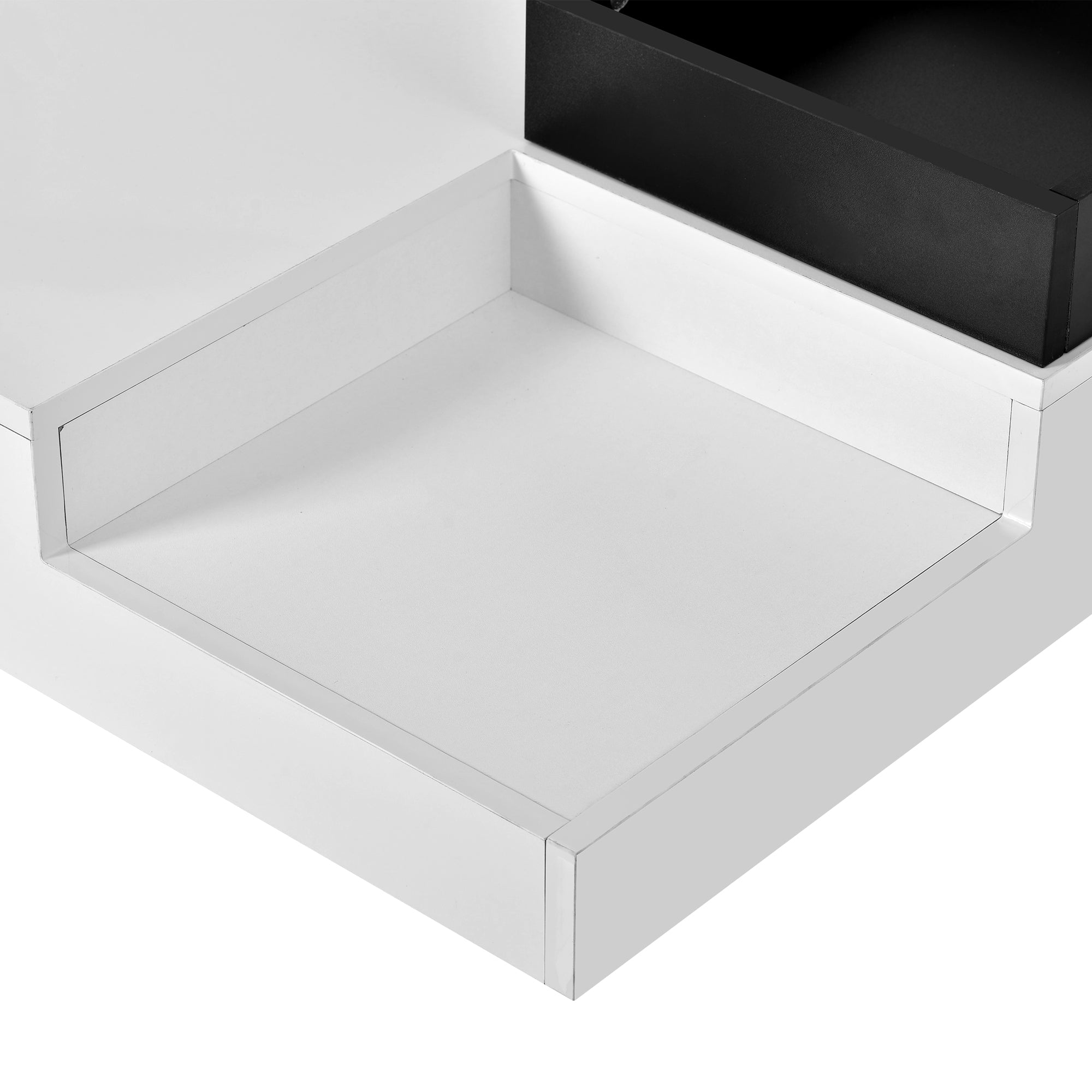 Square Coffee Table with 16-color LED Lights