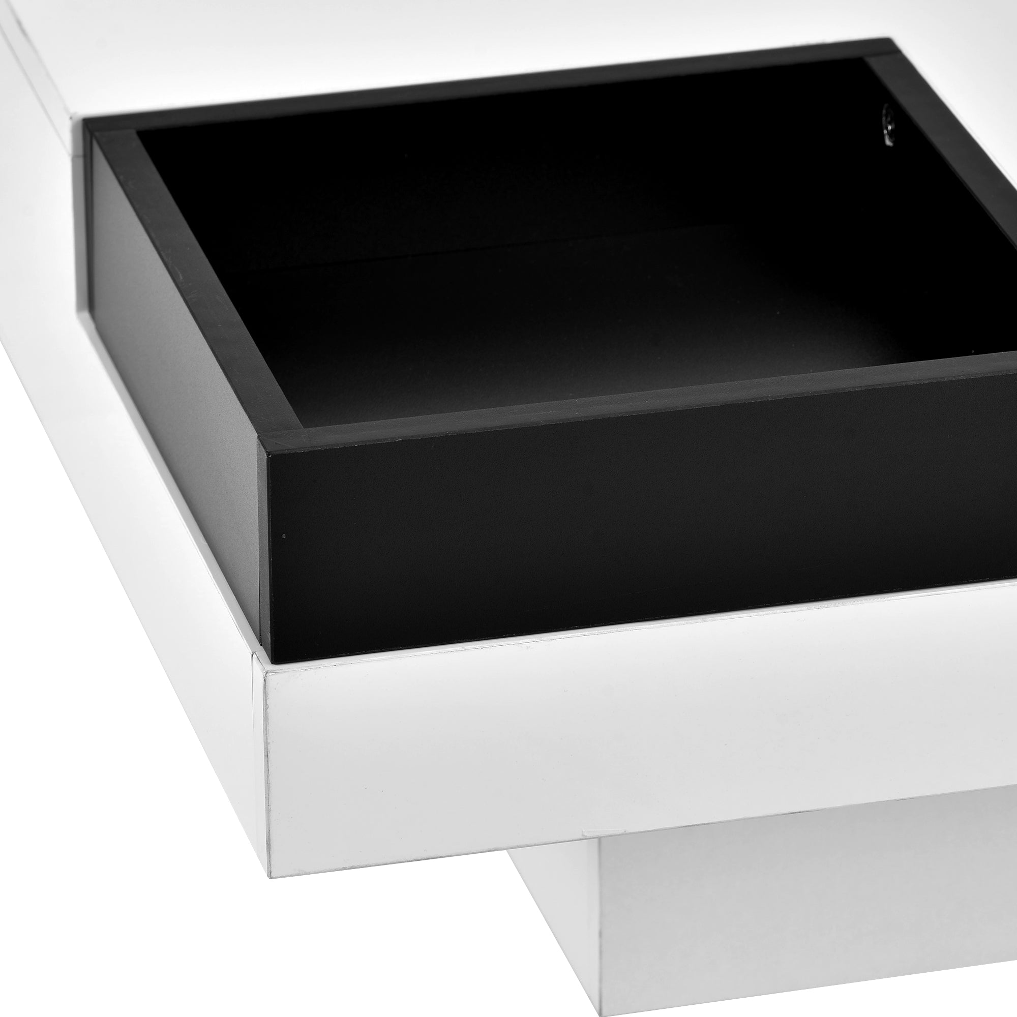 Square Coffee Table with 16-color LED Lights