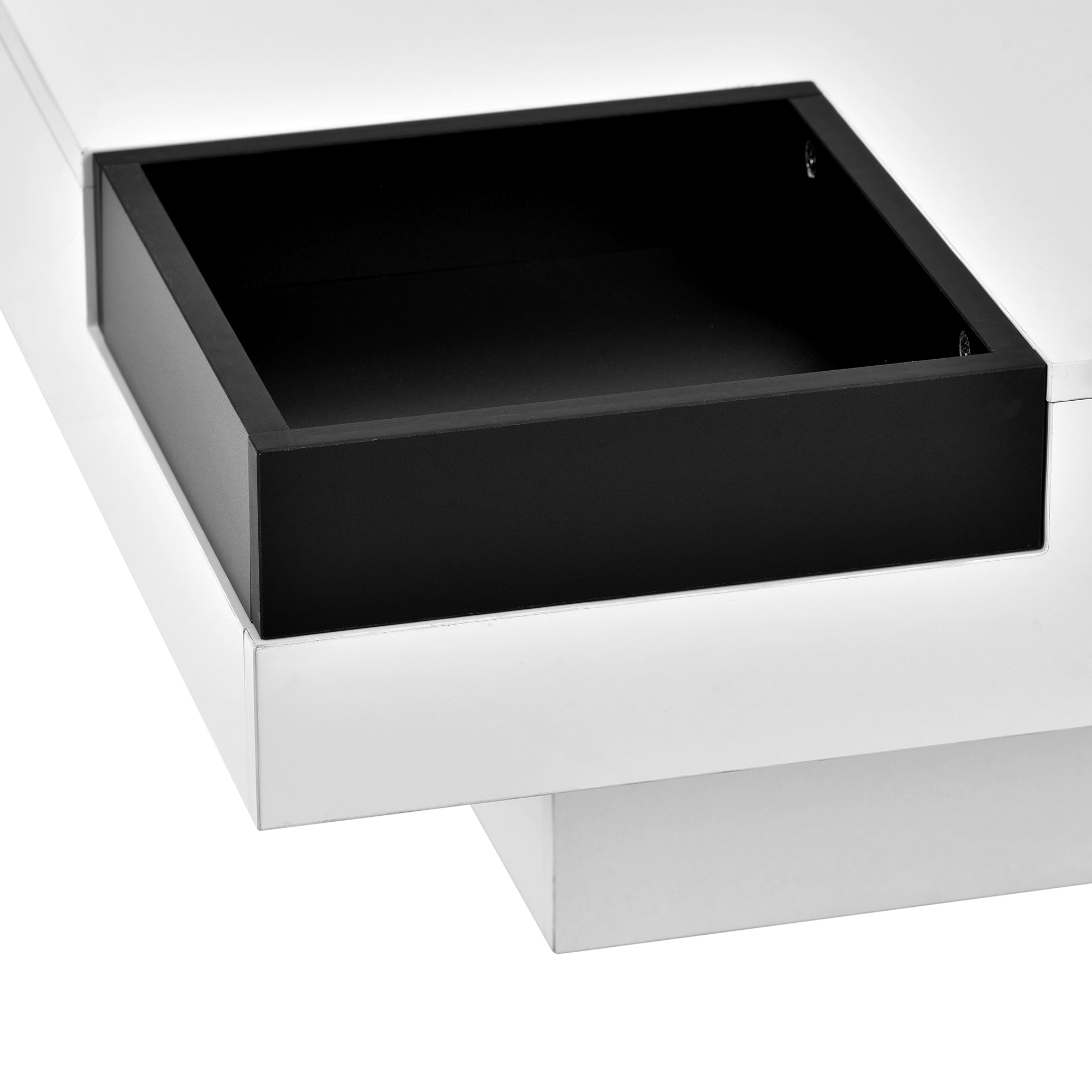 Square Coffee Table with 16-color LED Lights