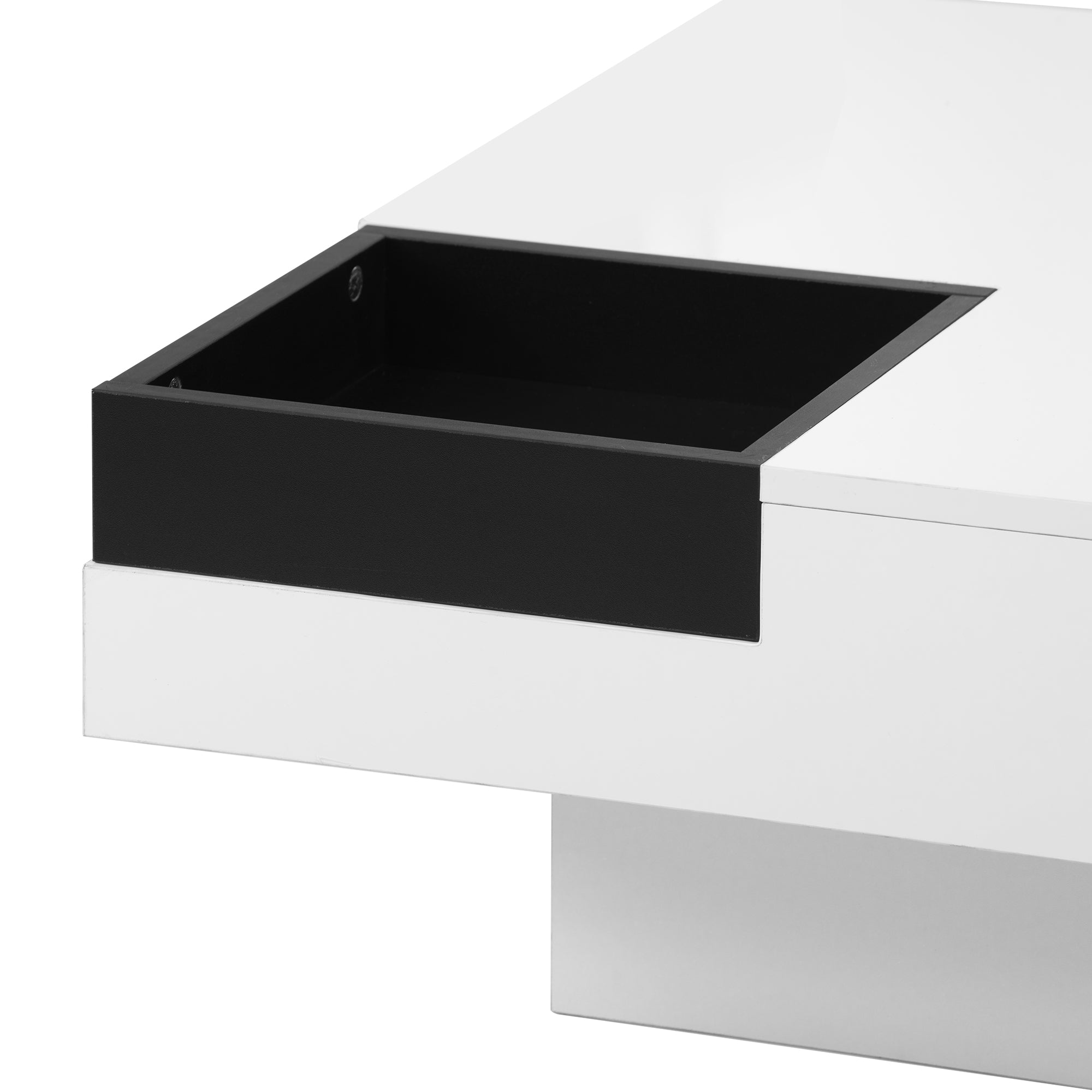 Square Coffee Table with 16-color LED Lights
