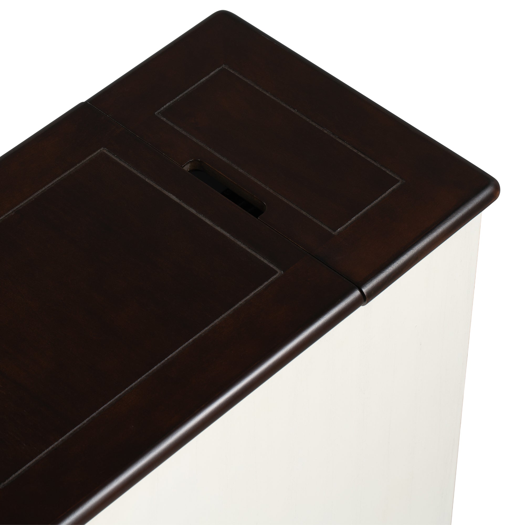 1-Drawer Solid Wood End Table with USB Ports