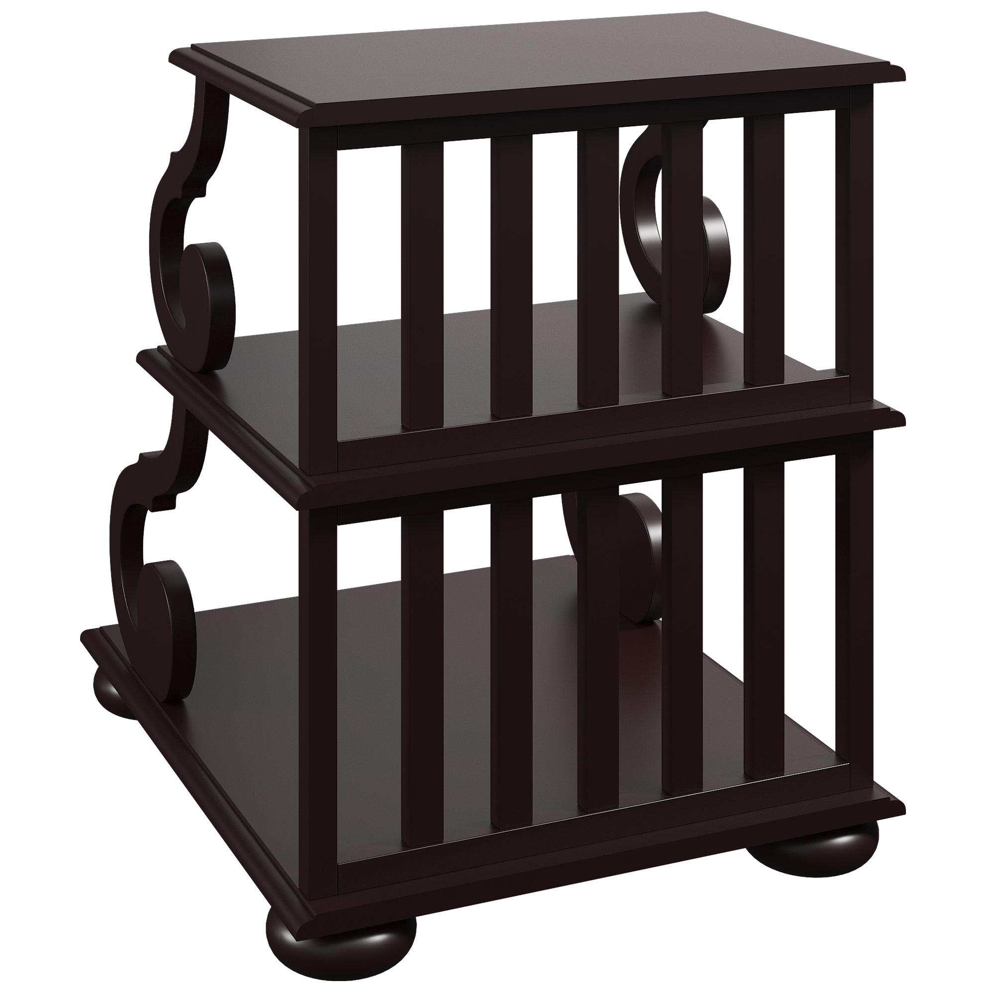 Solid Wood End Table with Elegant Legs