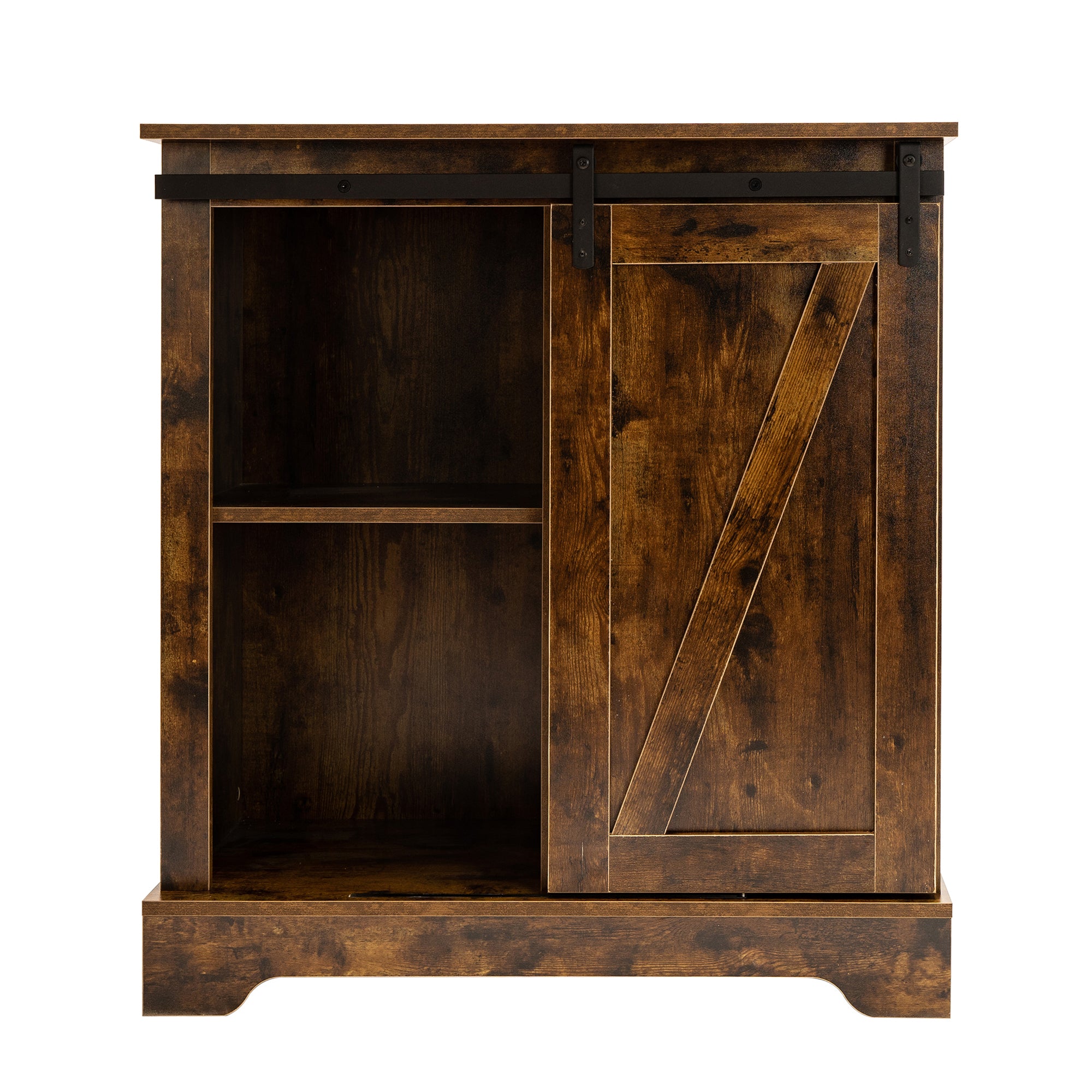 Wood Accent Cabinet with Sliding Barn Door