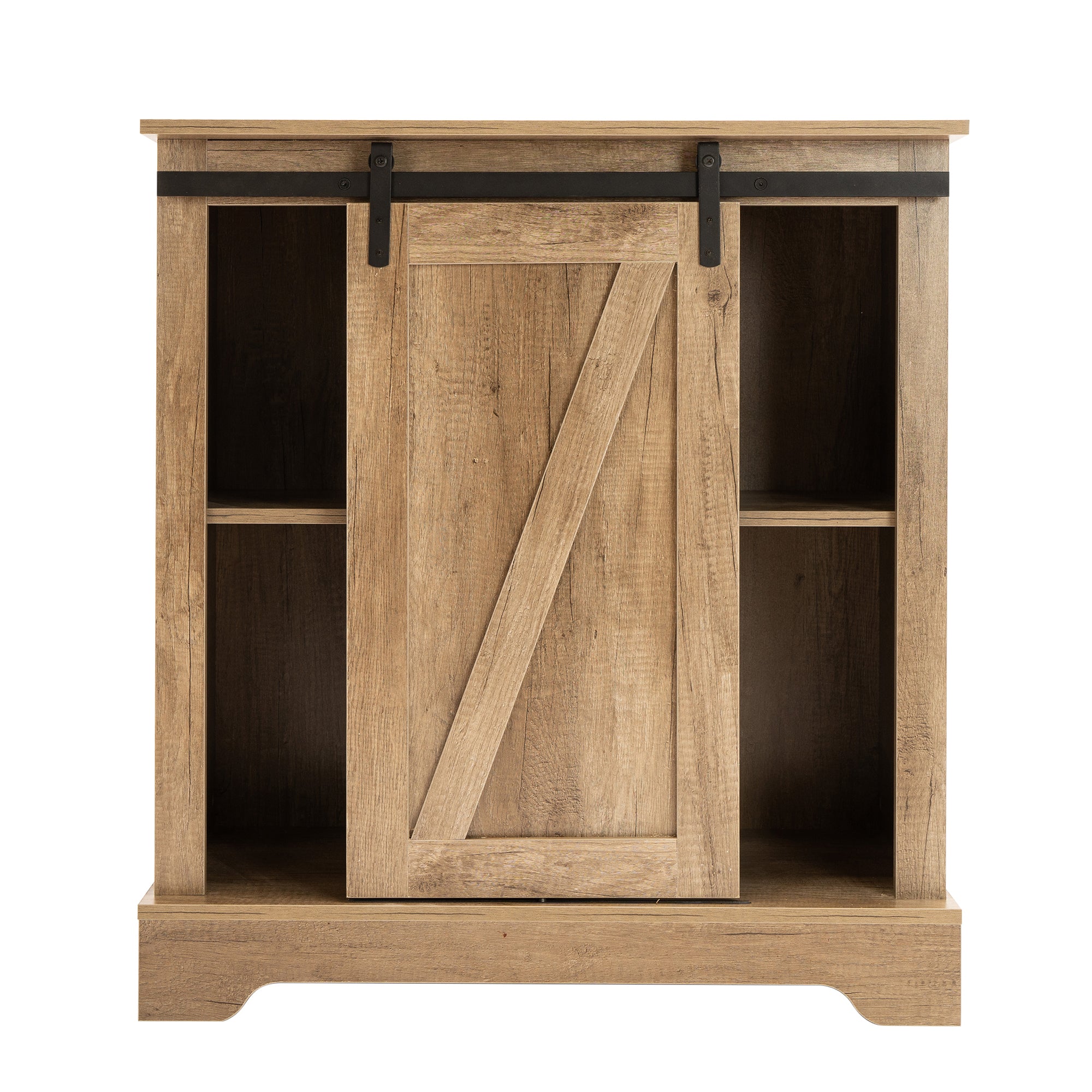 Wood Accent Cabinet with Sliding Barn Door