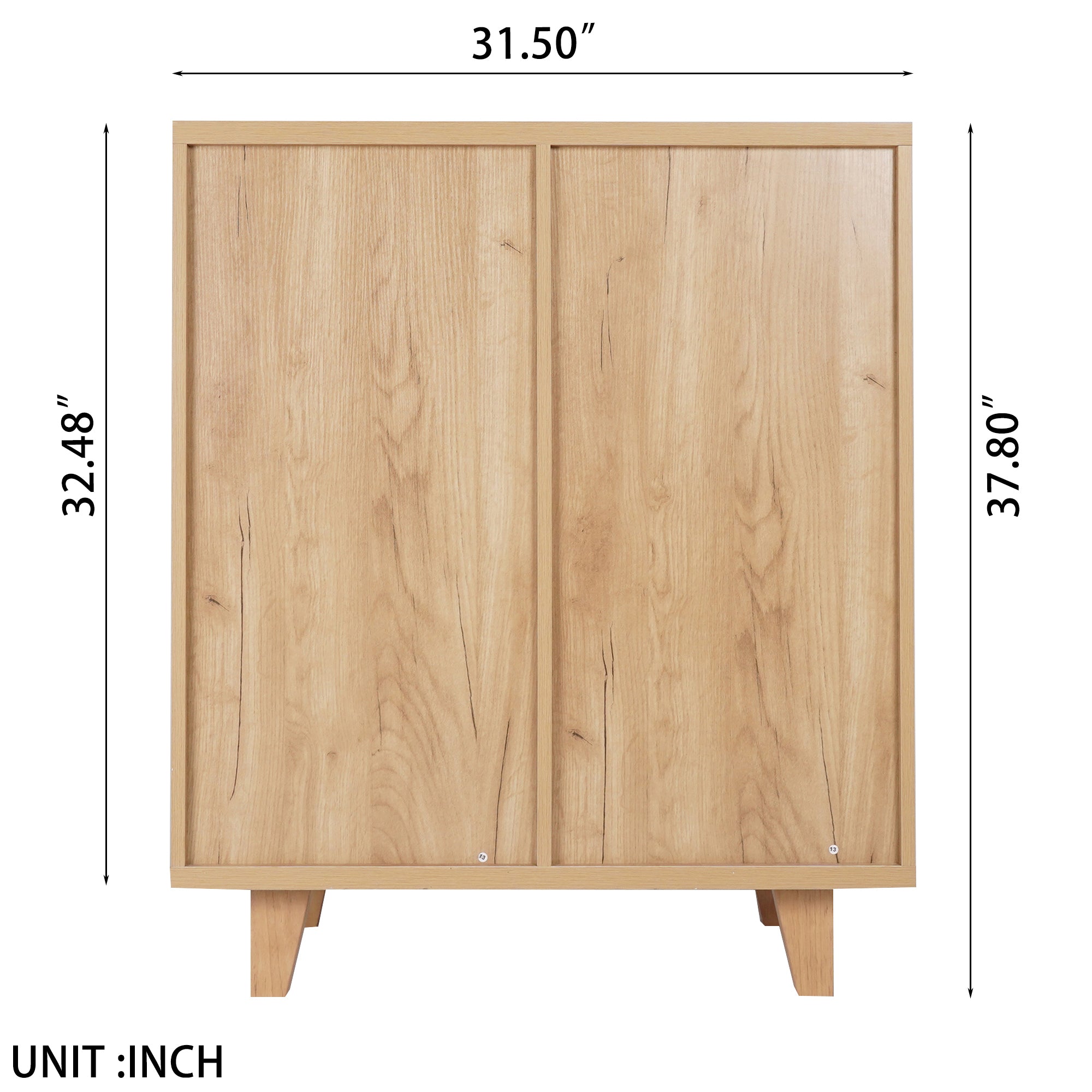 Wood One Door Accent Cabinet with 4 Drawers