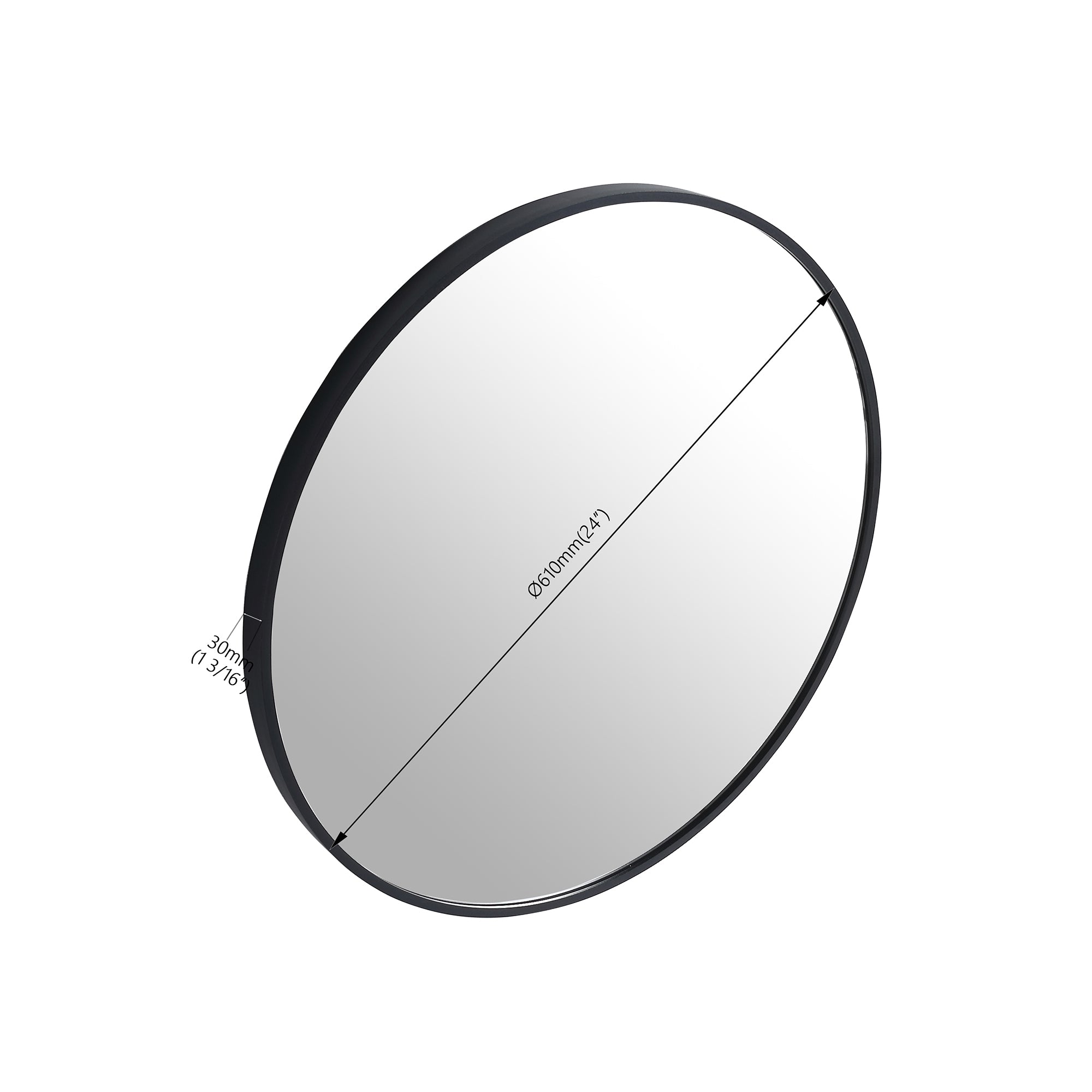 Round Framed Wall Mounted Mirror
