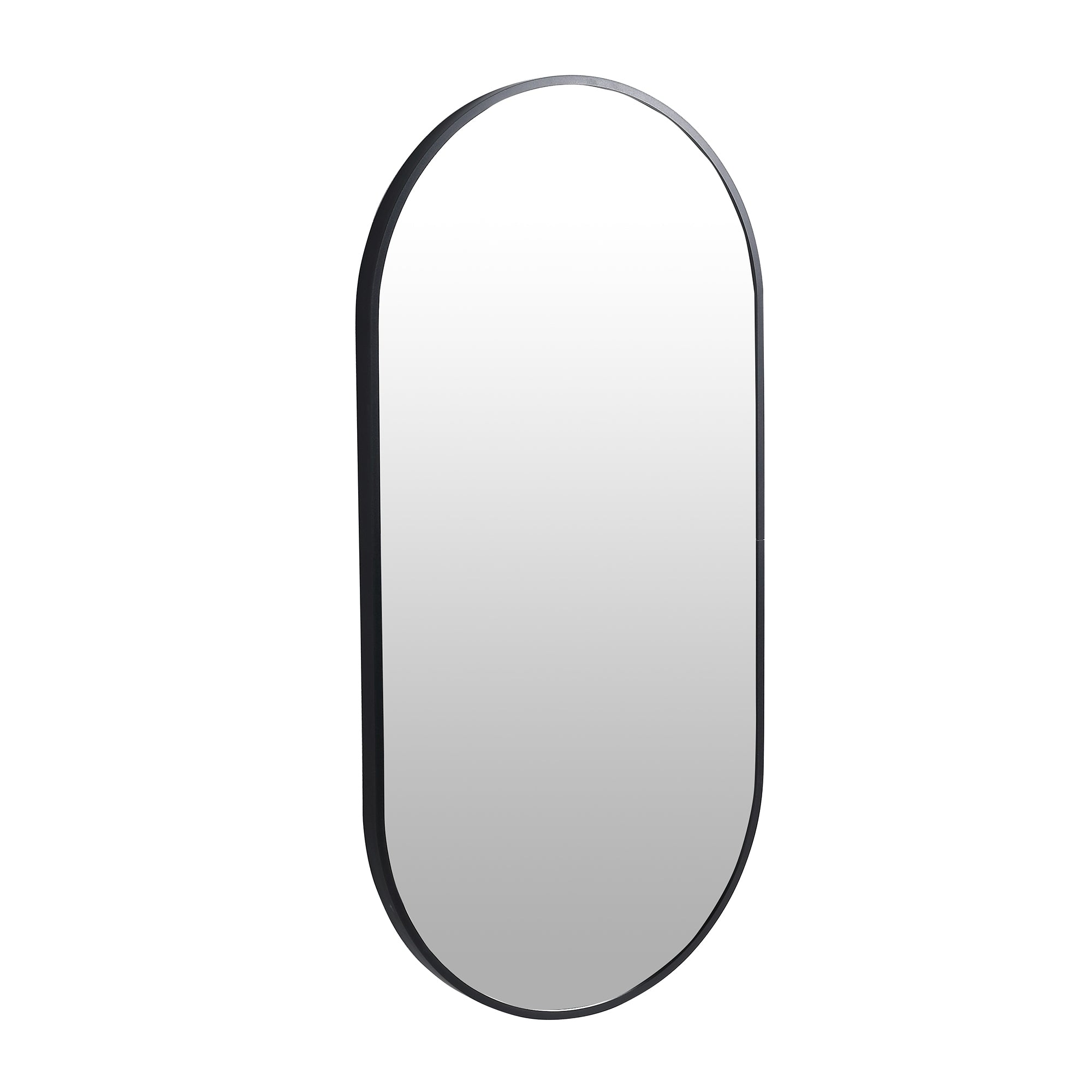 32 inch Oval Aluminum Framed Wall Mounted Mirror