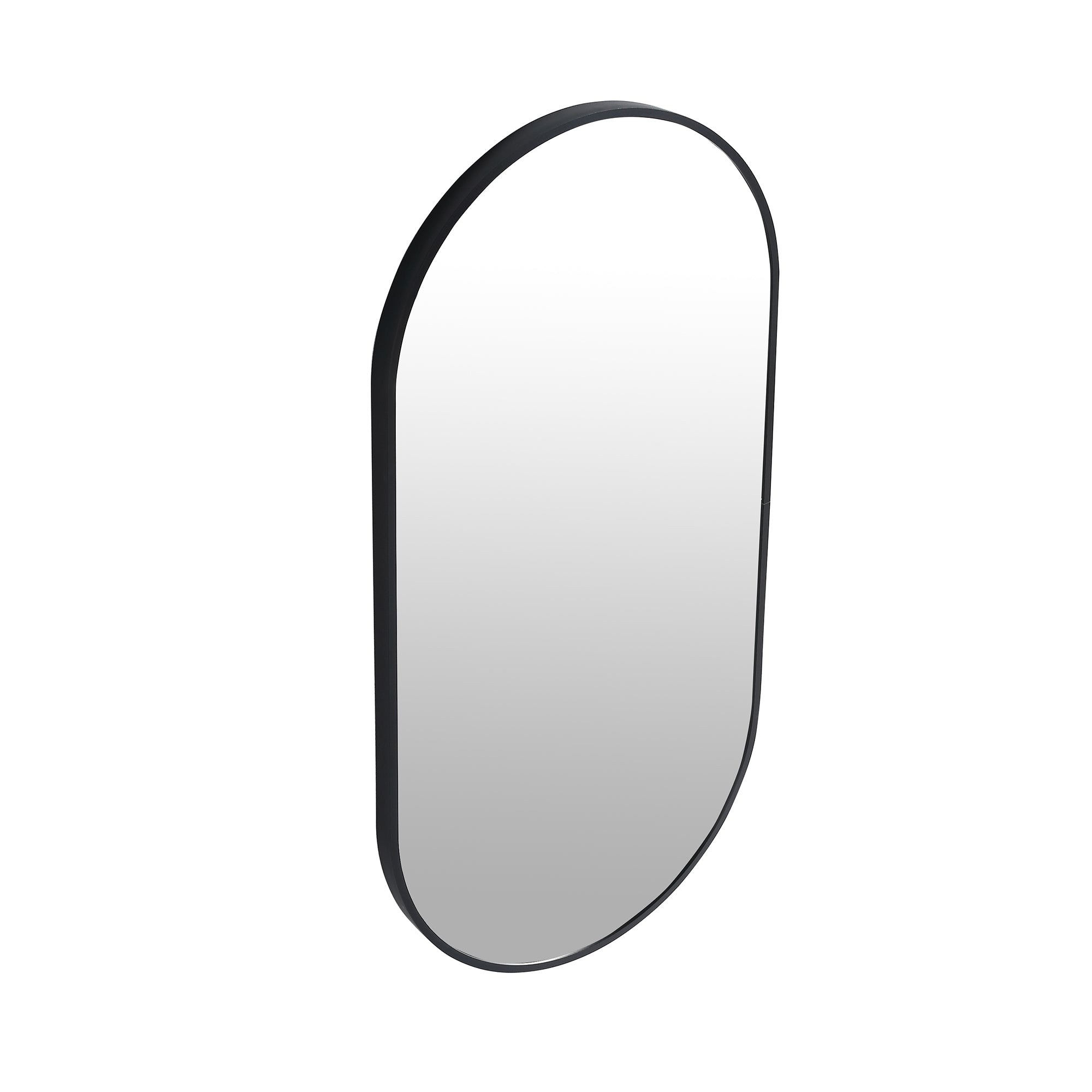 32 inch Oval Aluminum Framed Wall Mounted Mirror