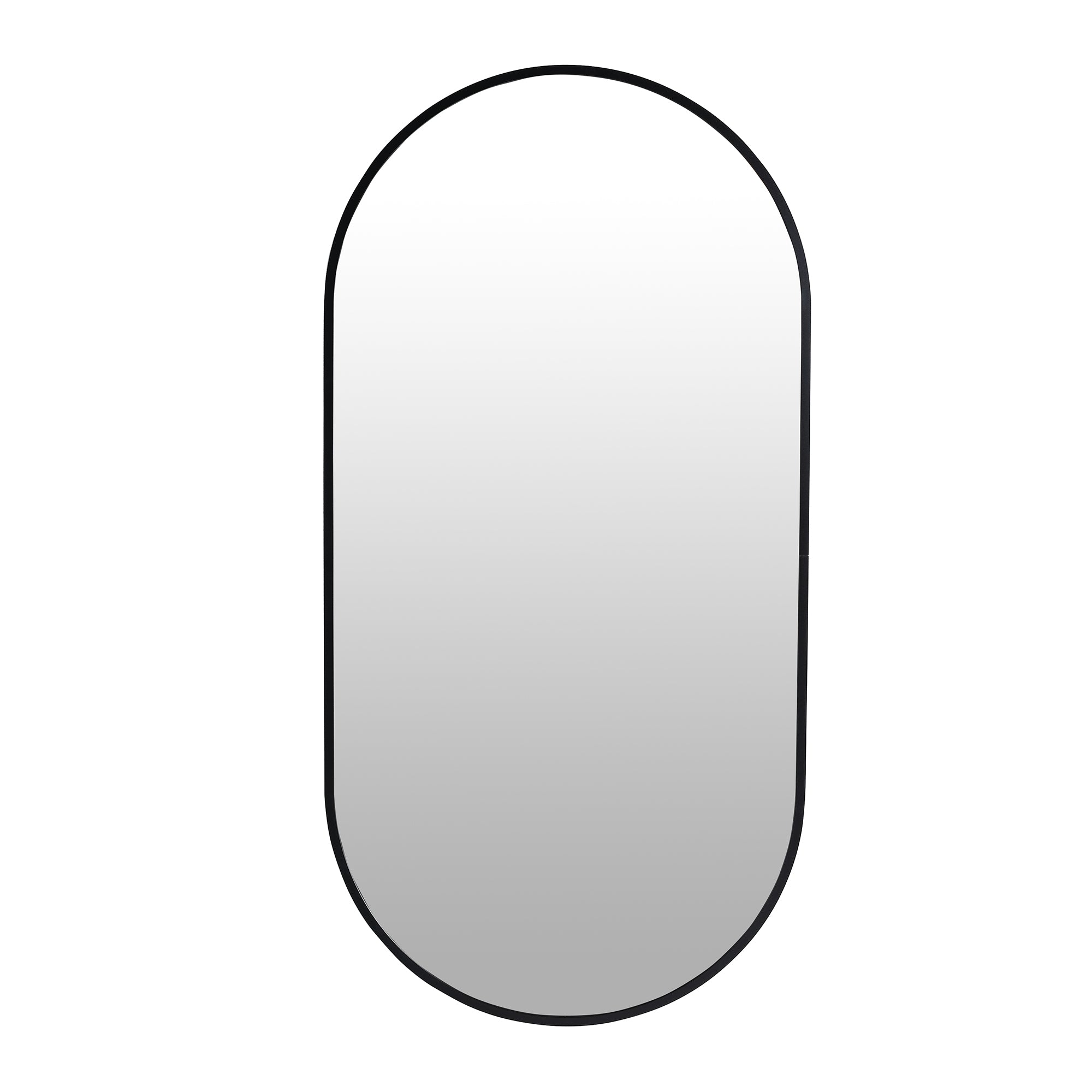 32 inch Oval Aluminum Framed Wall Mounted Mirror
