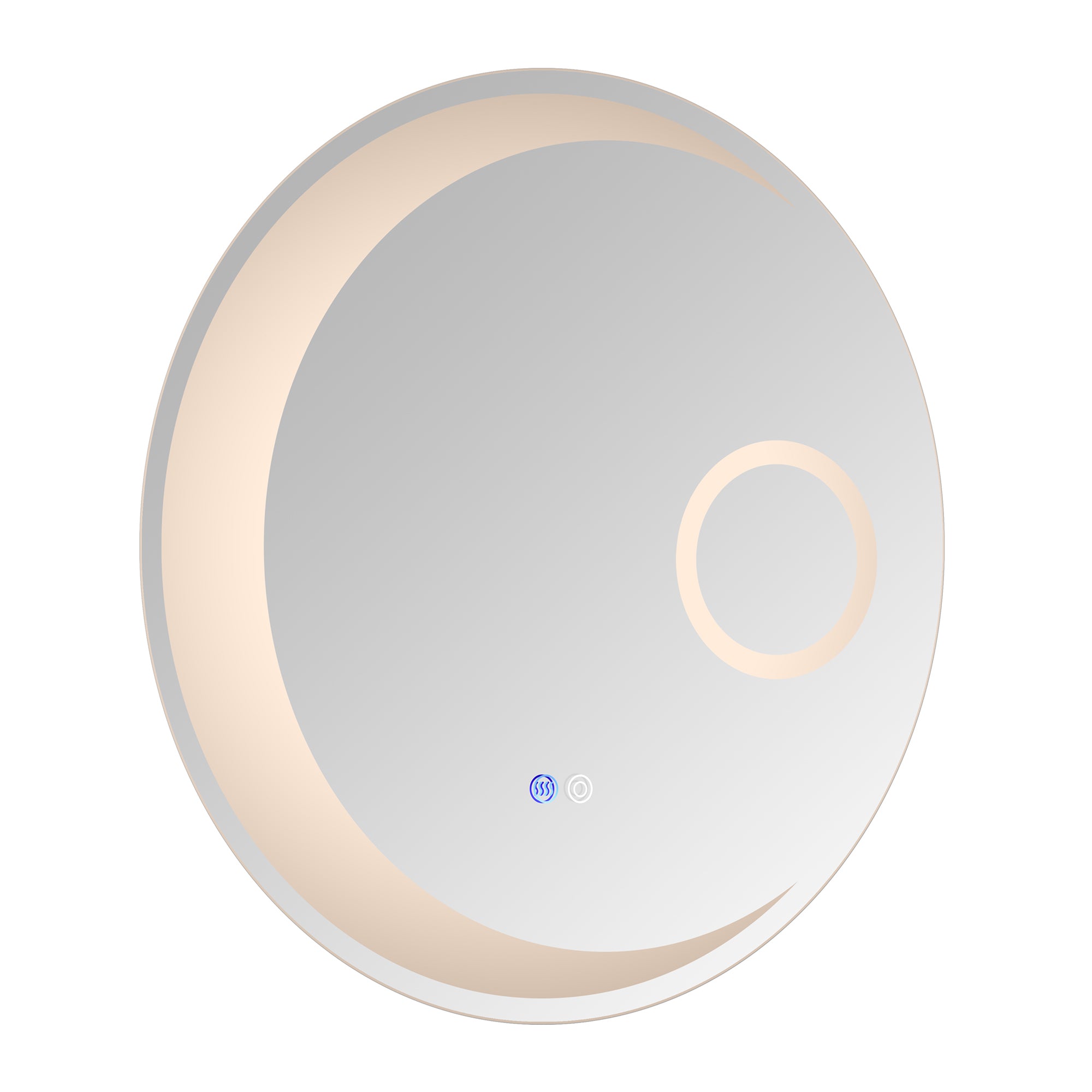 24 in. Round Frameless Anti-Fog Wall Mounted LED Bathroom Vanity Mirror