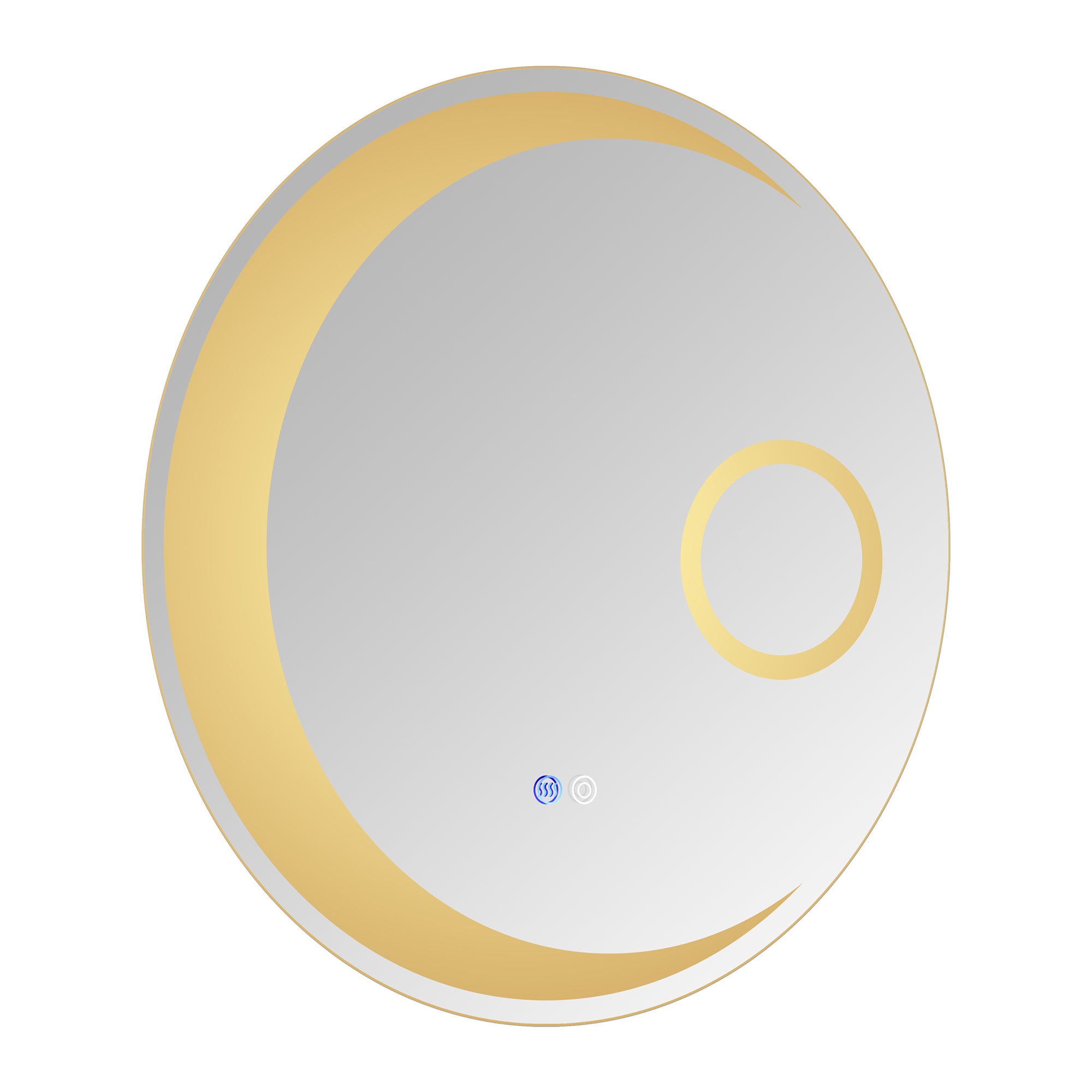 24 in. Round Frameless Anti-Fog Wall Mounted LED Bathroom Vanity Mirror