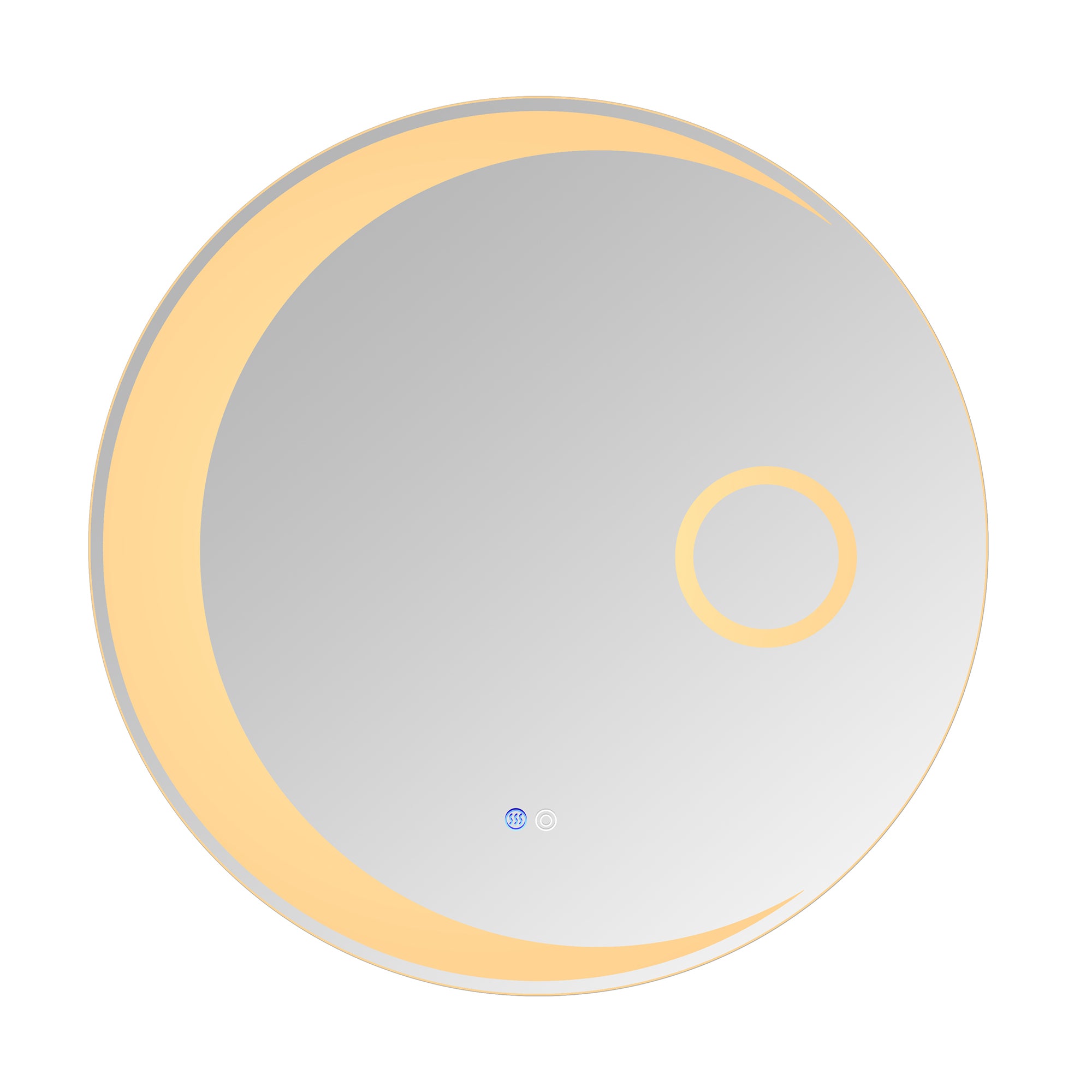24 in. Round Frameless Anti-Fog Wall Mounted LED Bathroom Vanity Mirror