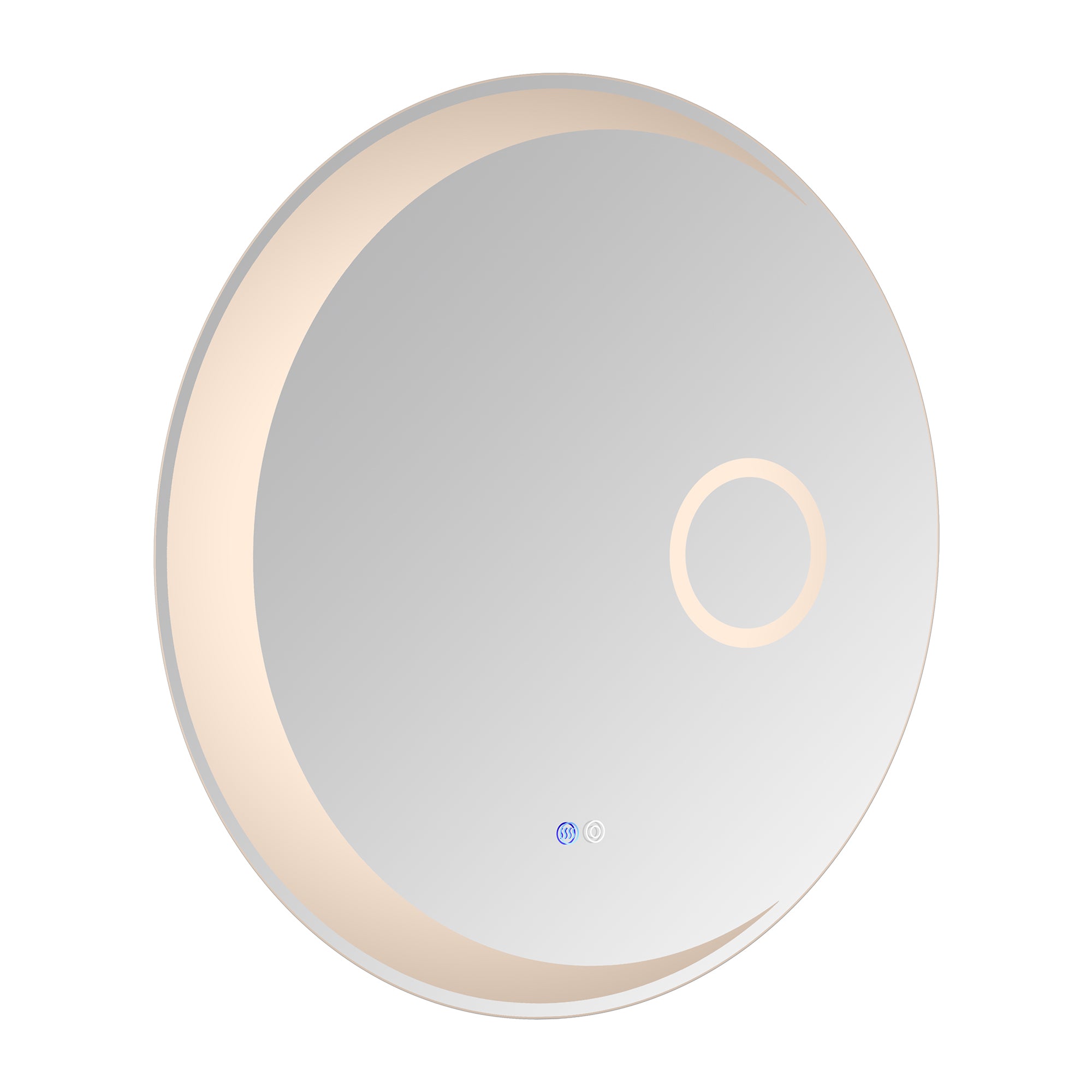 24 in. Round Frameless Anti-Fog Wall Mounted LED Bathroom Vanity Mirror