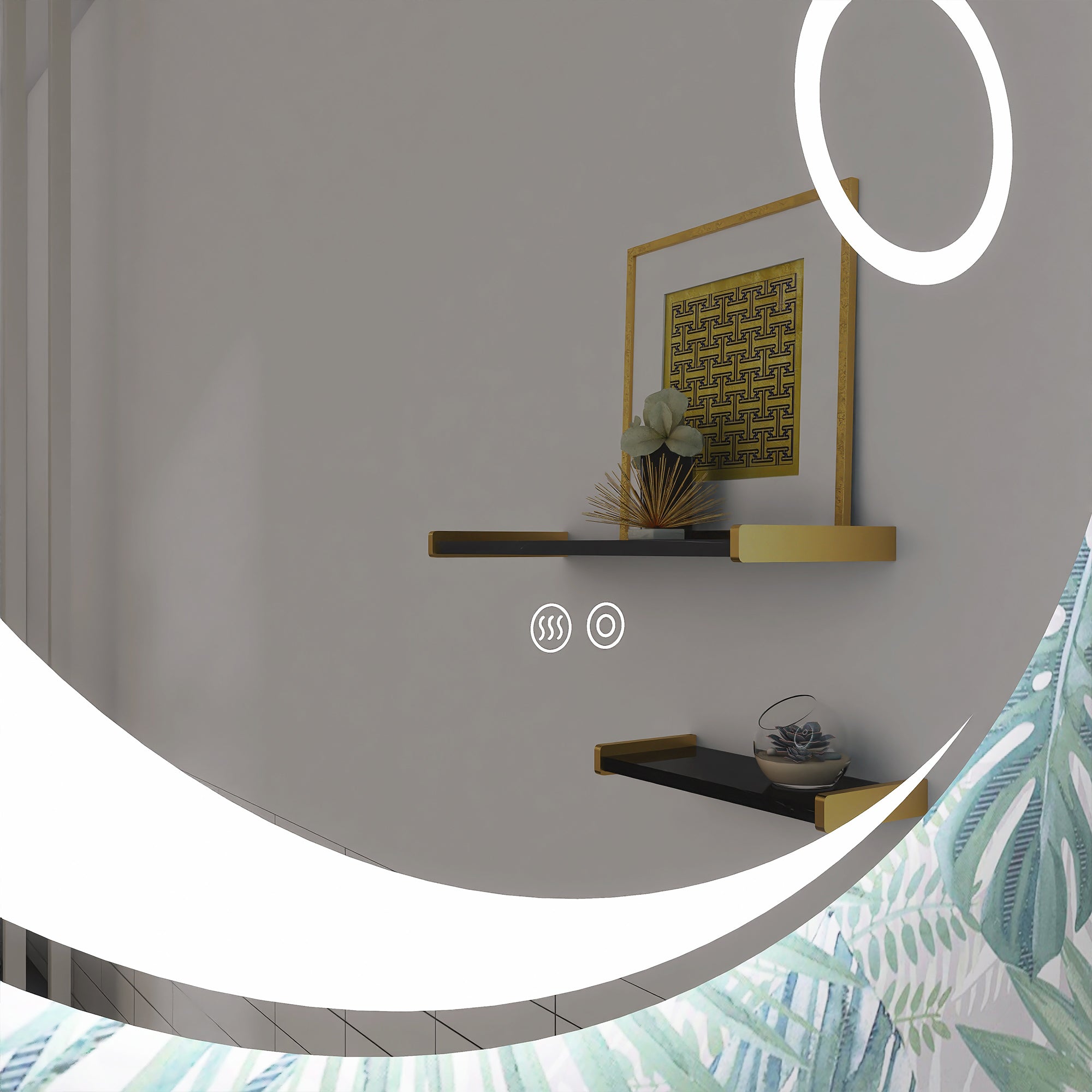 24 in. Round Frameless Anti-Fog Wall Mounted LED Bathroom Vanity Mirror