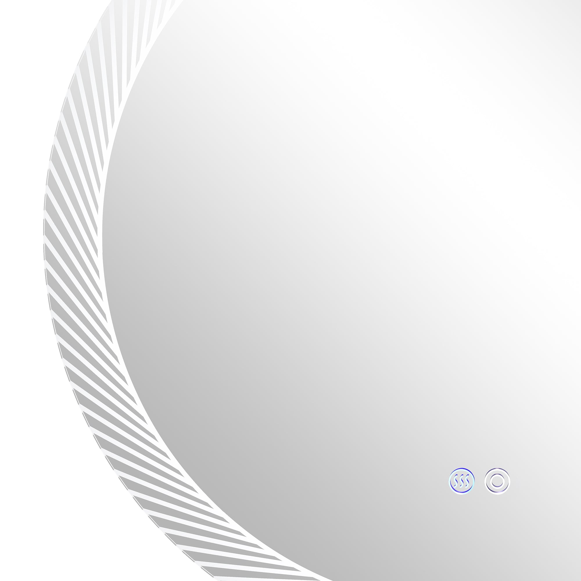 24 in. Round Frameless Anti-Fog Wall Mounted LED Bathroom Vanity Mirror