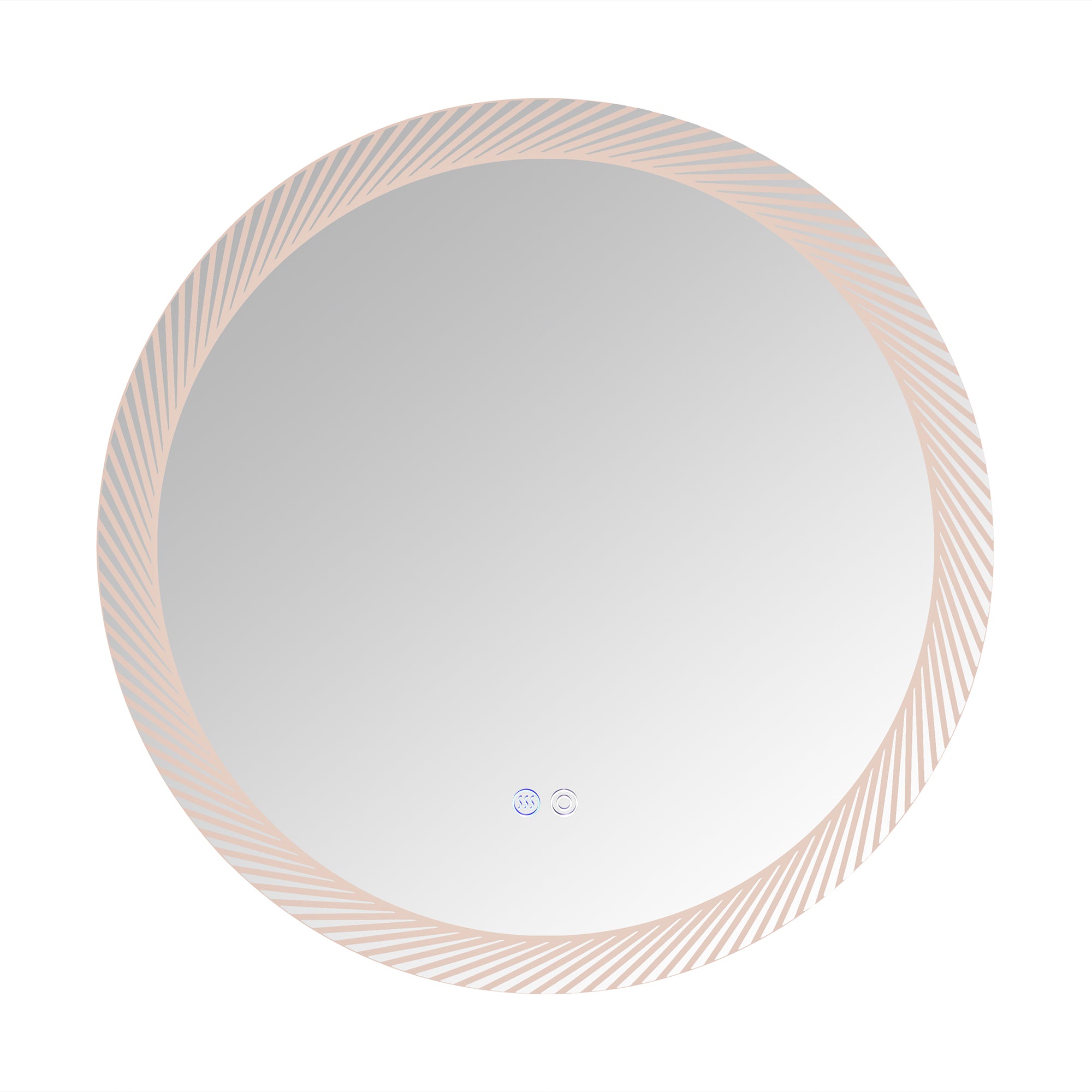24 in. Round Frameless Anti-Fog Wall Mounted LED Bathroom Vanity Mirror