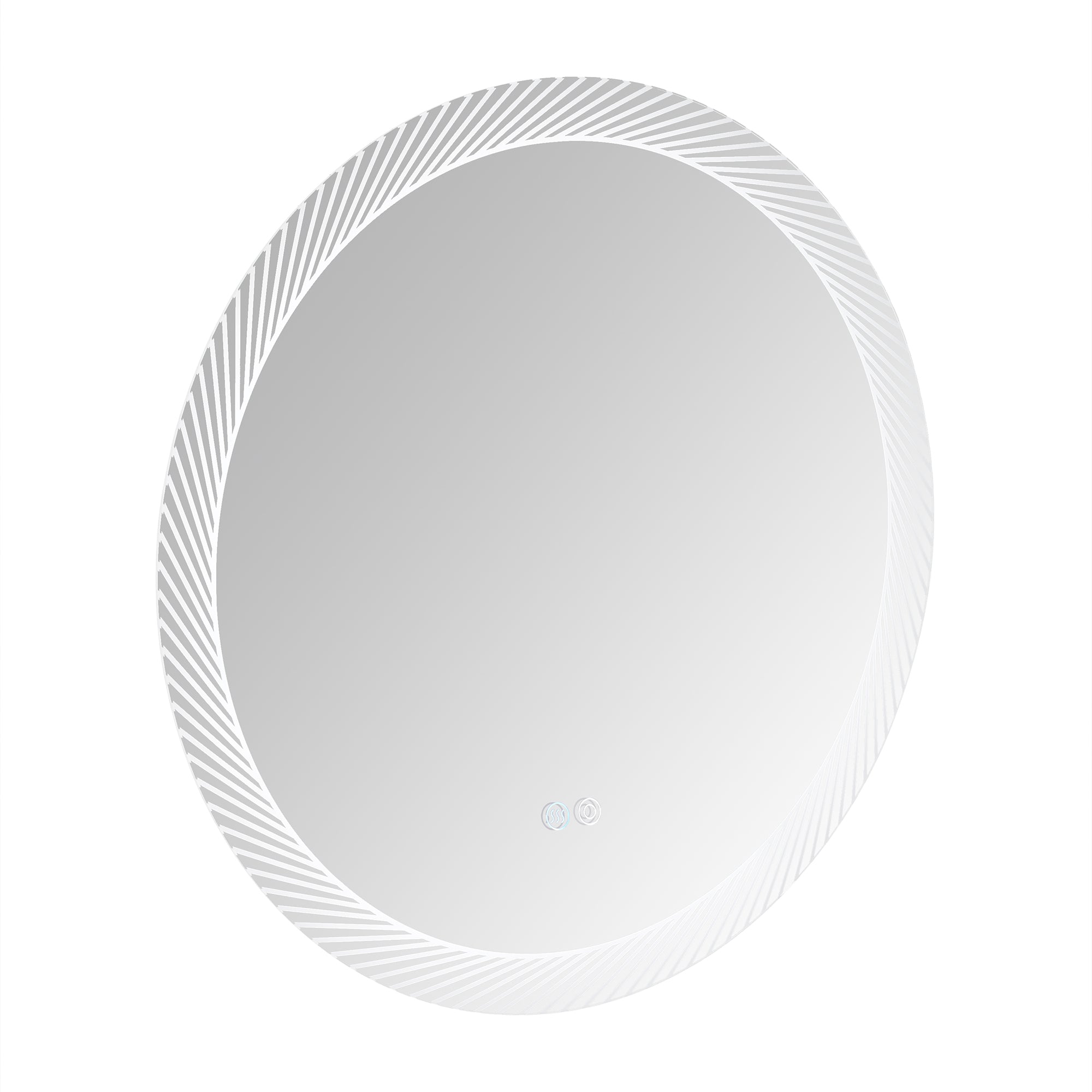 24 in. Round Frameless Anti-Fog Wall Mounted LED Bathroom Vanity Mirror