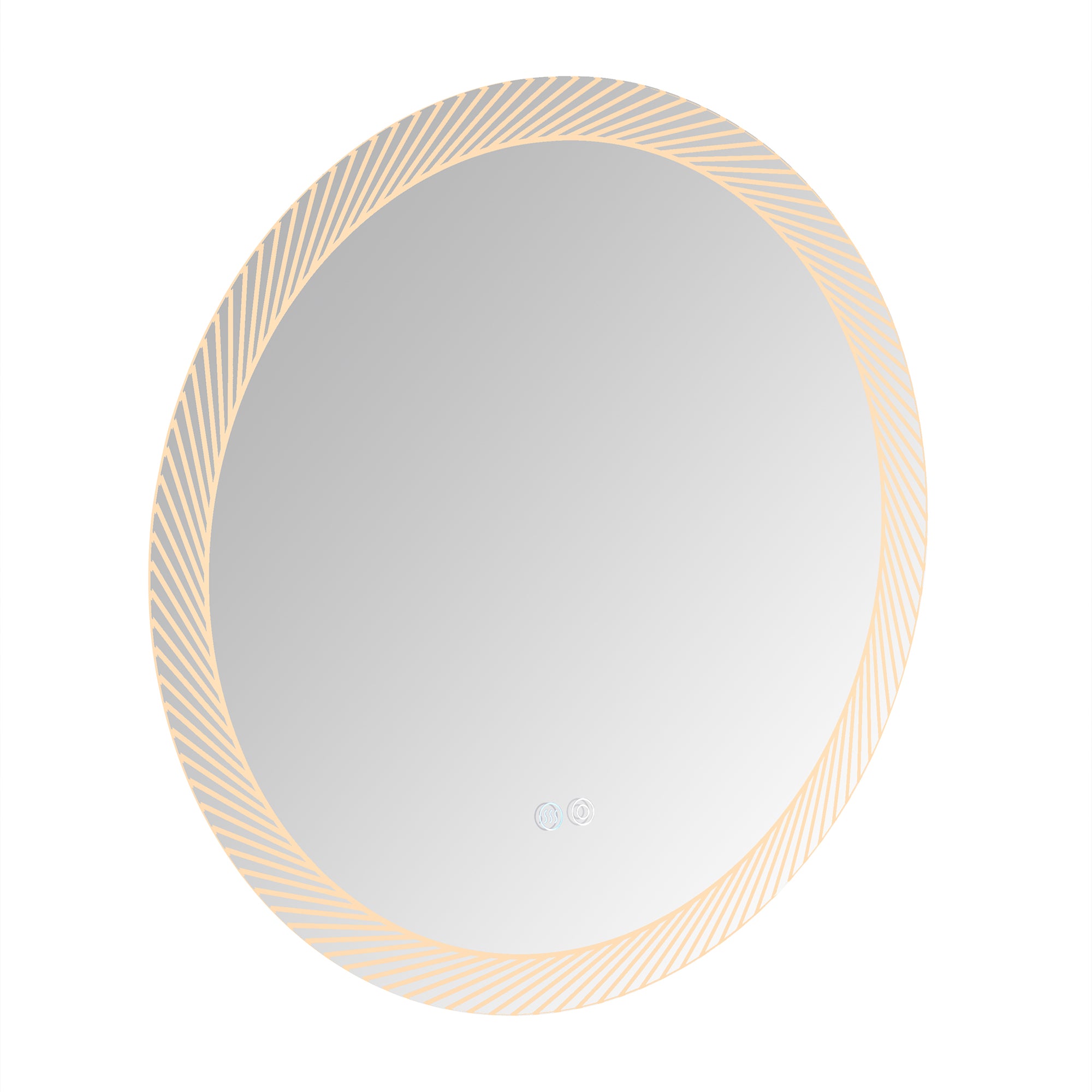 24 in. Round Frameless Anti-Fog Wall Mounted LED Bathroom Vanity Mirror