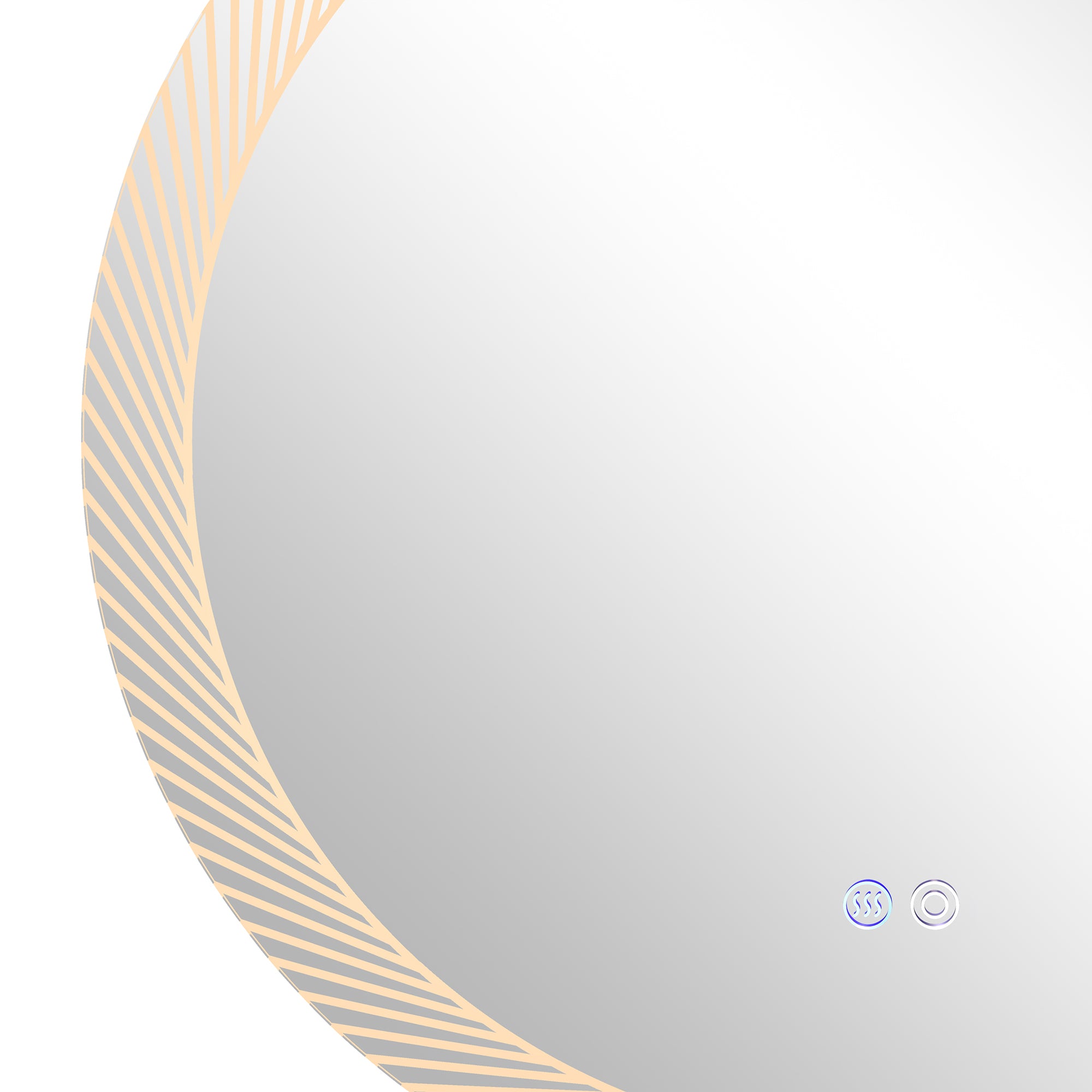 24 in. Round Frameless Anti-Fog Wall Mounted LED Bathroom Vanity Mirror