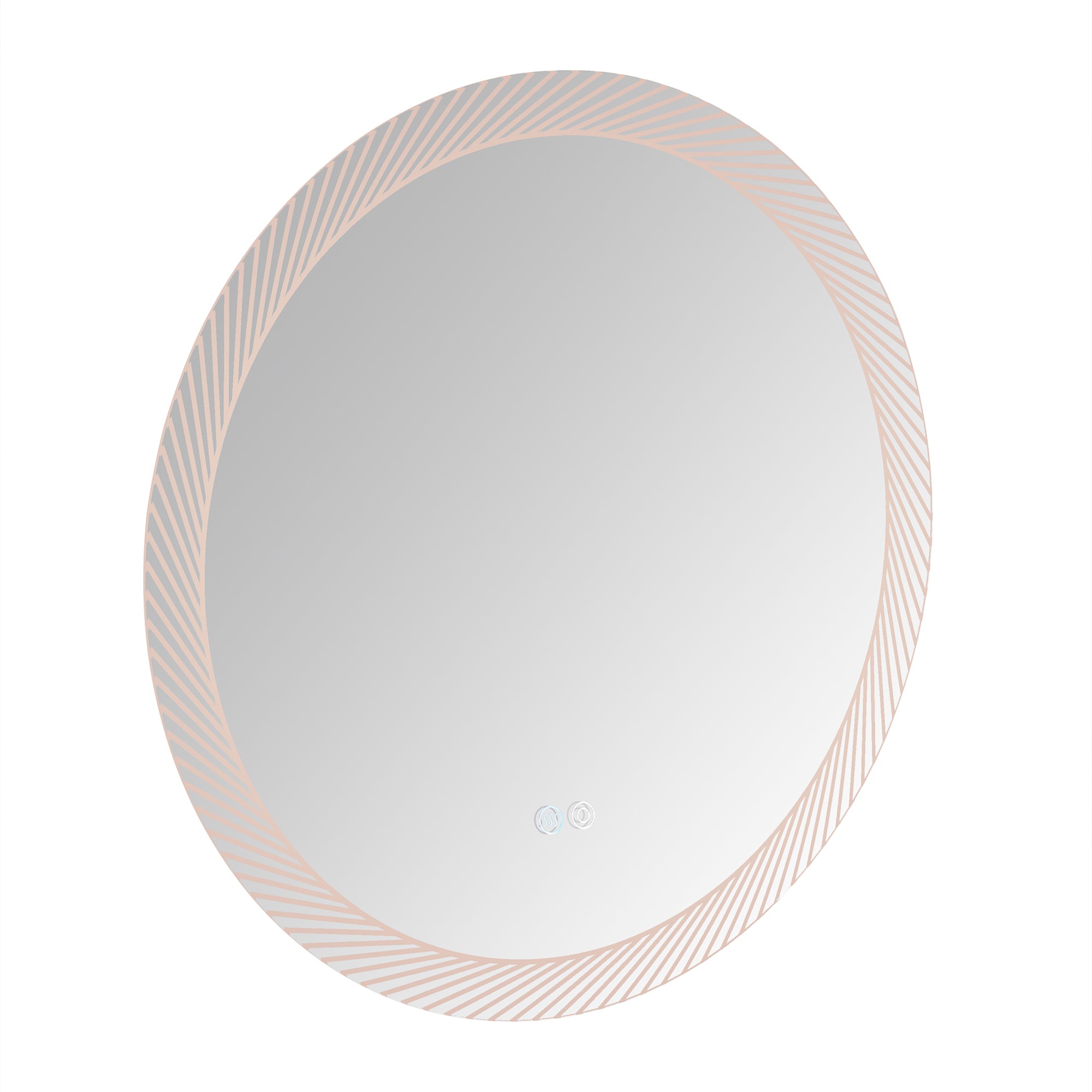 24 in. Round Frameless Anti-Fog Wall Mounted LED Bathroom Vanity Mirror