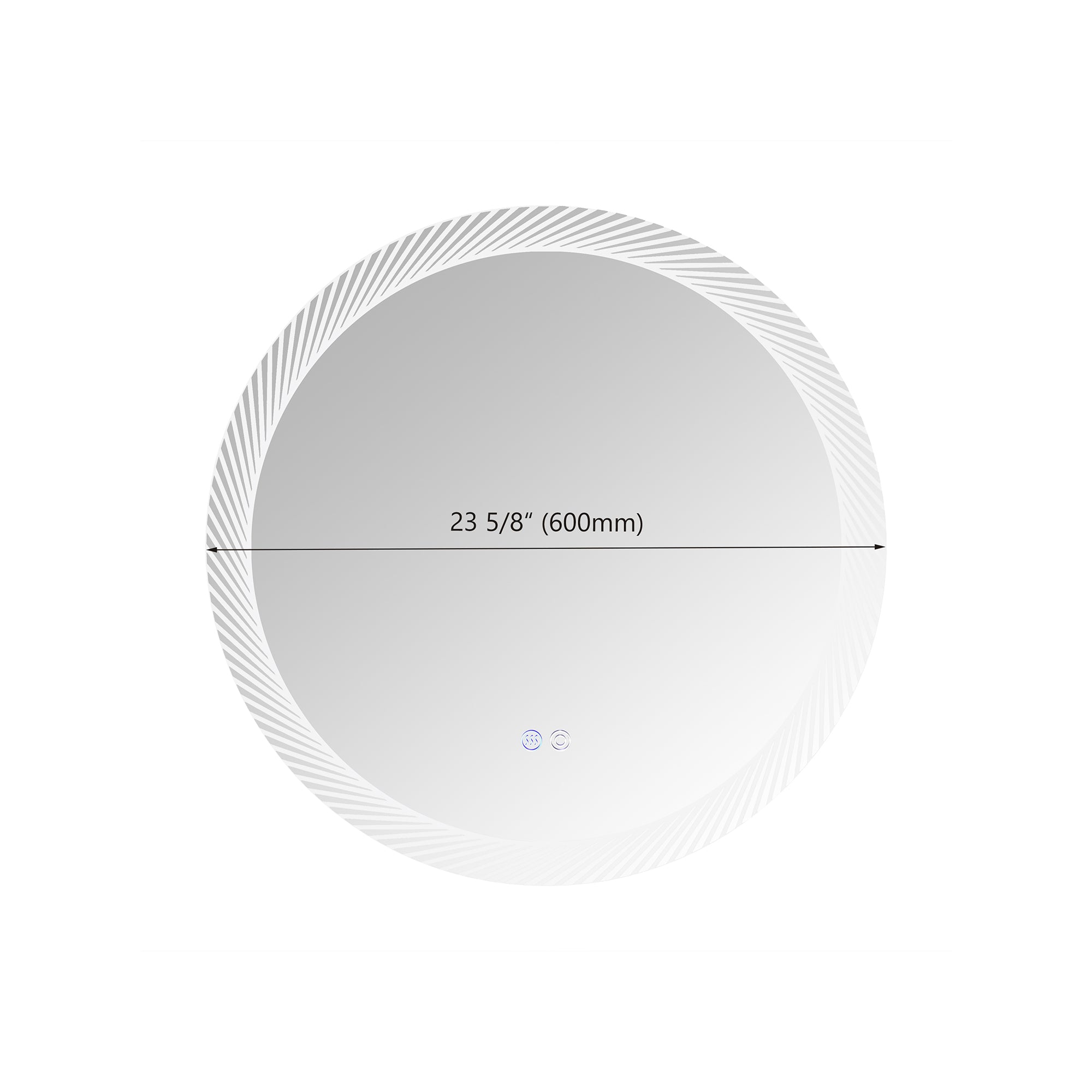 24 in. Round Frameless Anti-Fog Wall Mounted LED Bathroom Vanity Mirror