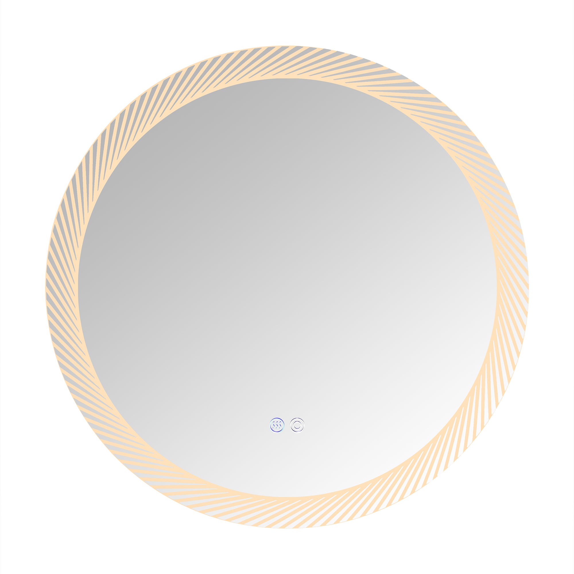 24 in. Round Frameless Anti-Fog Wall Mounted LED Bathroom Vanity Mirror