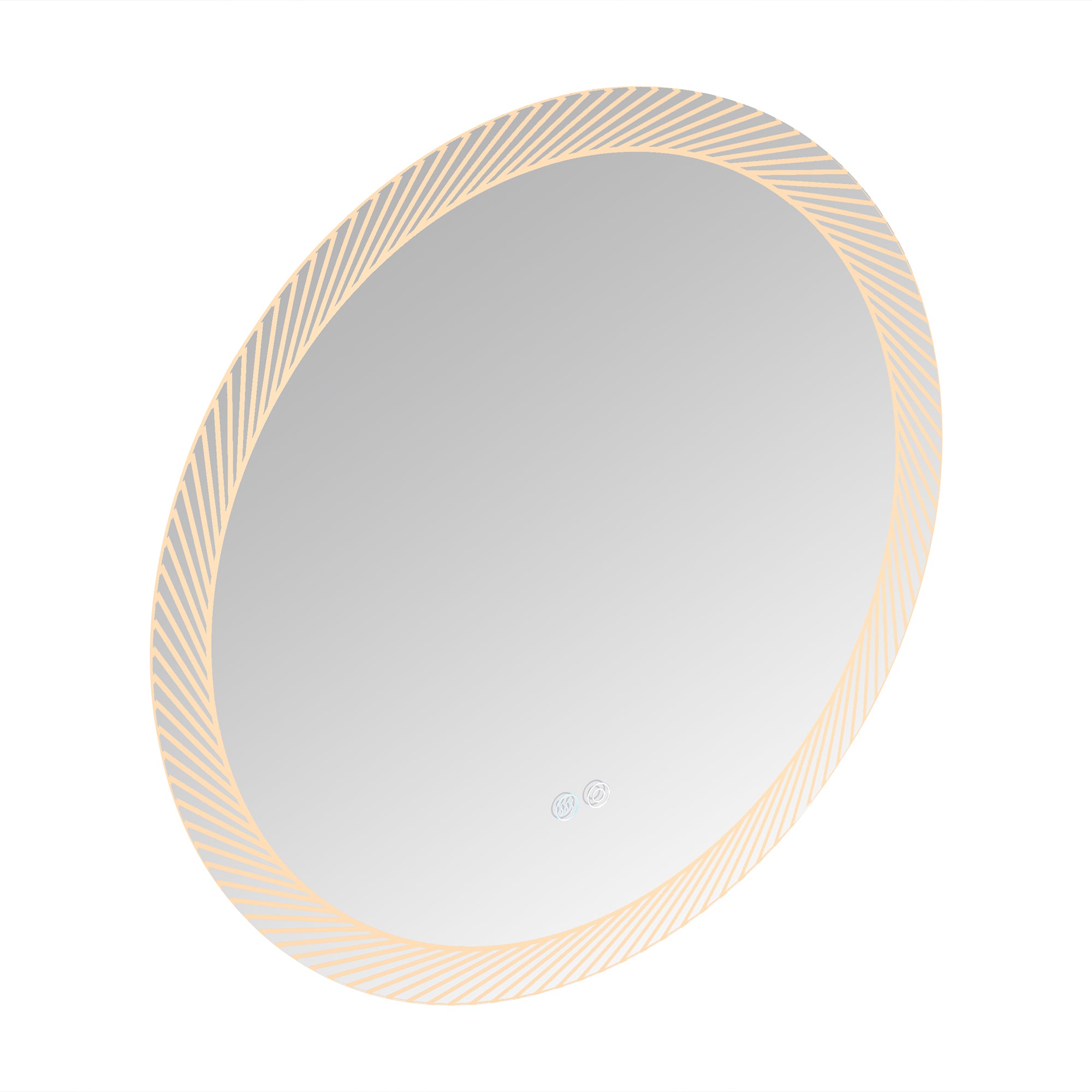 24 in. Round Frameless Anti-Fog Wall Mounted LED Bathroom Vanity Mirror
