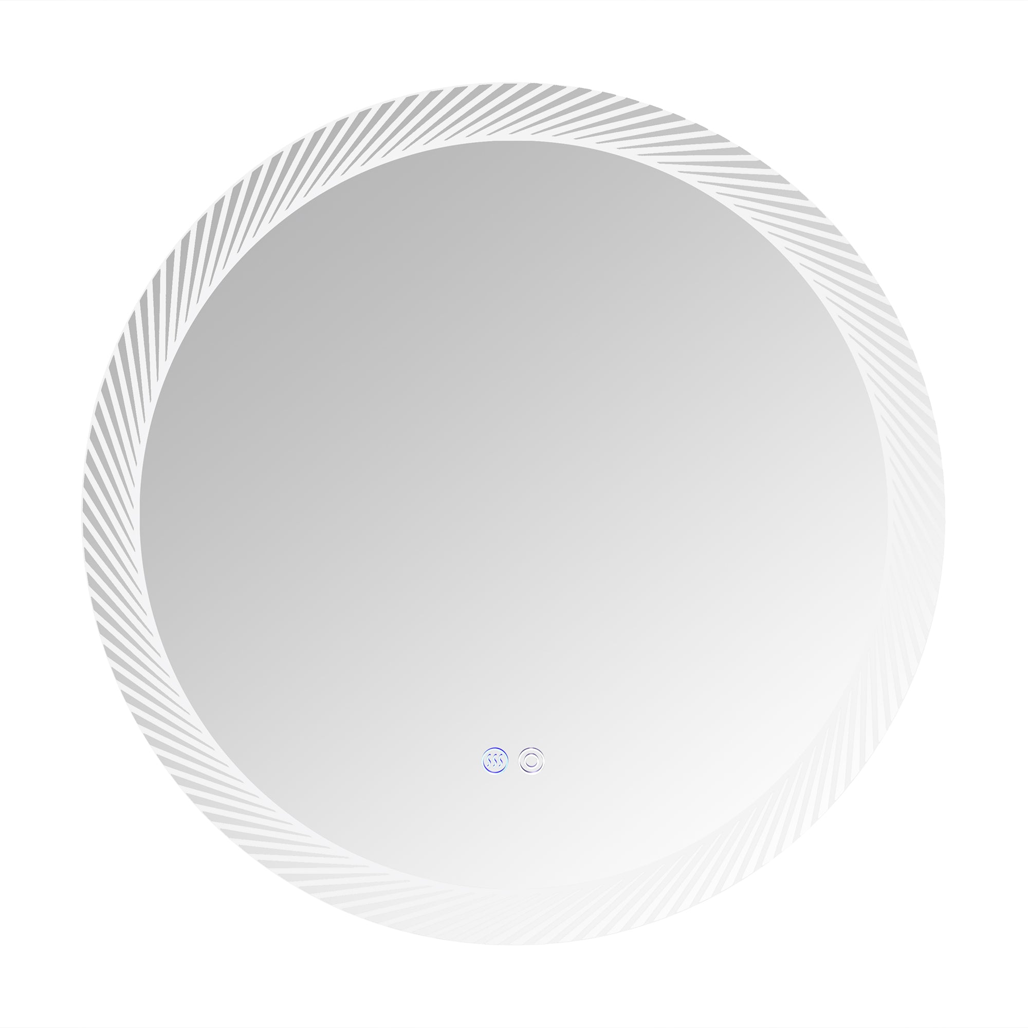 24 in. Round Frameless Anti-Fog Wall Mounted LED Bathroom Vanity Mirror