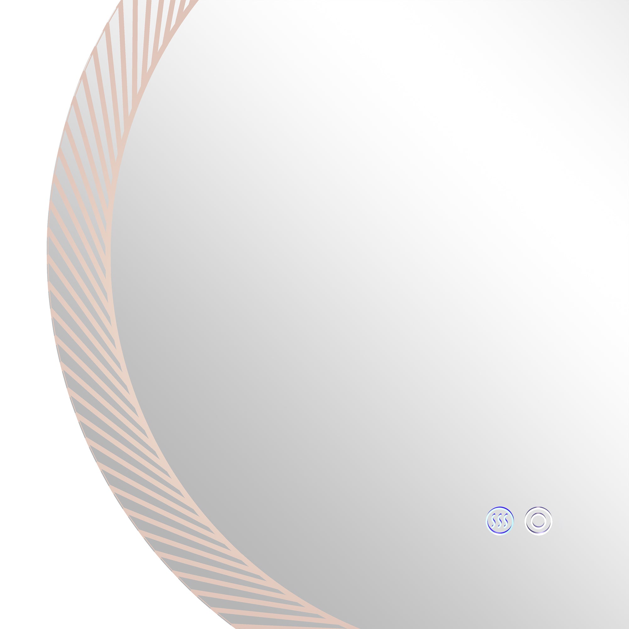 24 in. Round Frameless Anti-Fog Wall Mounted LED Bathroom Vanity Mirror
