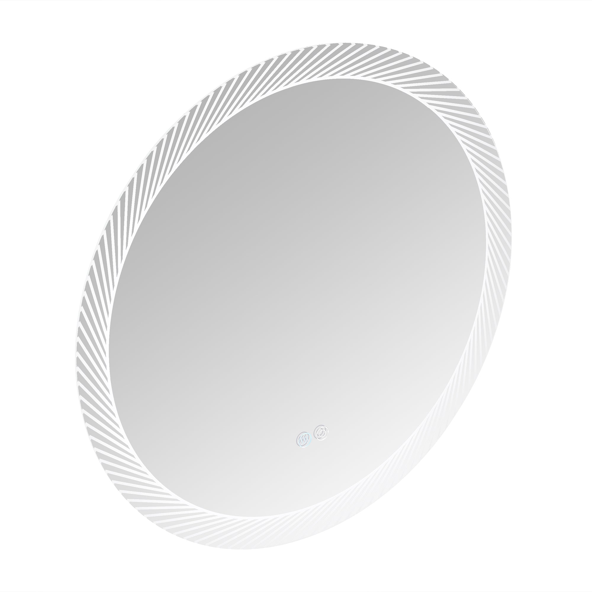24 in. Round Frameless Anti-Fog Wall Mounted LED Bathroom Vanity Mirror