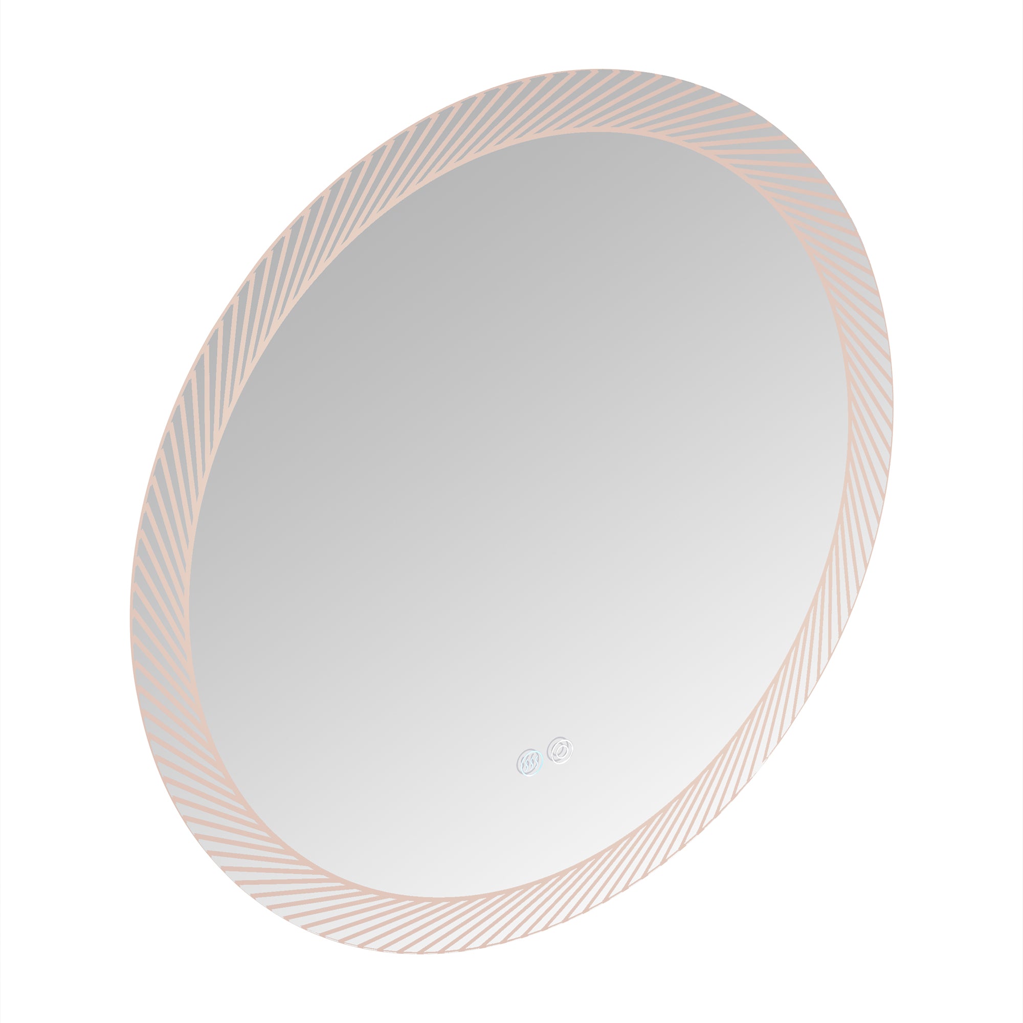 24 in. Round Frameless Anti-Fog Wall Mounted LED Bathroom Vanity Mirror