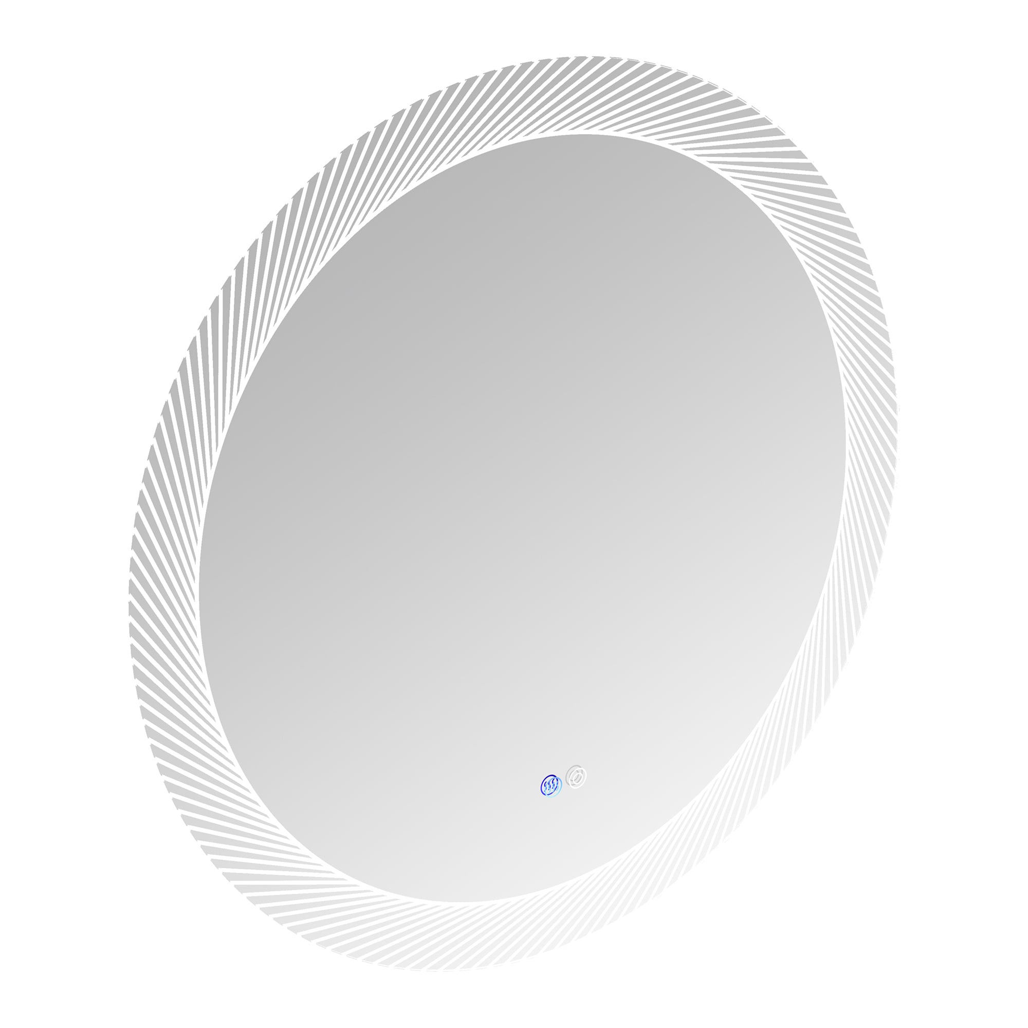 24 in. Round Frameless Anti-Fog Wall Mounted LED Bathroom Vanity Mirror