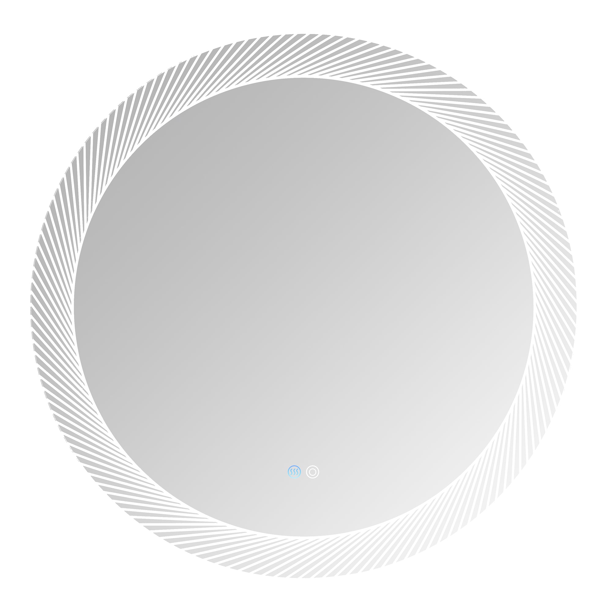 24 in. Round Frameless Anti-Fog Wall Mounted LED Bathroom Vanity Mirror