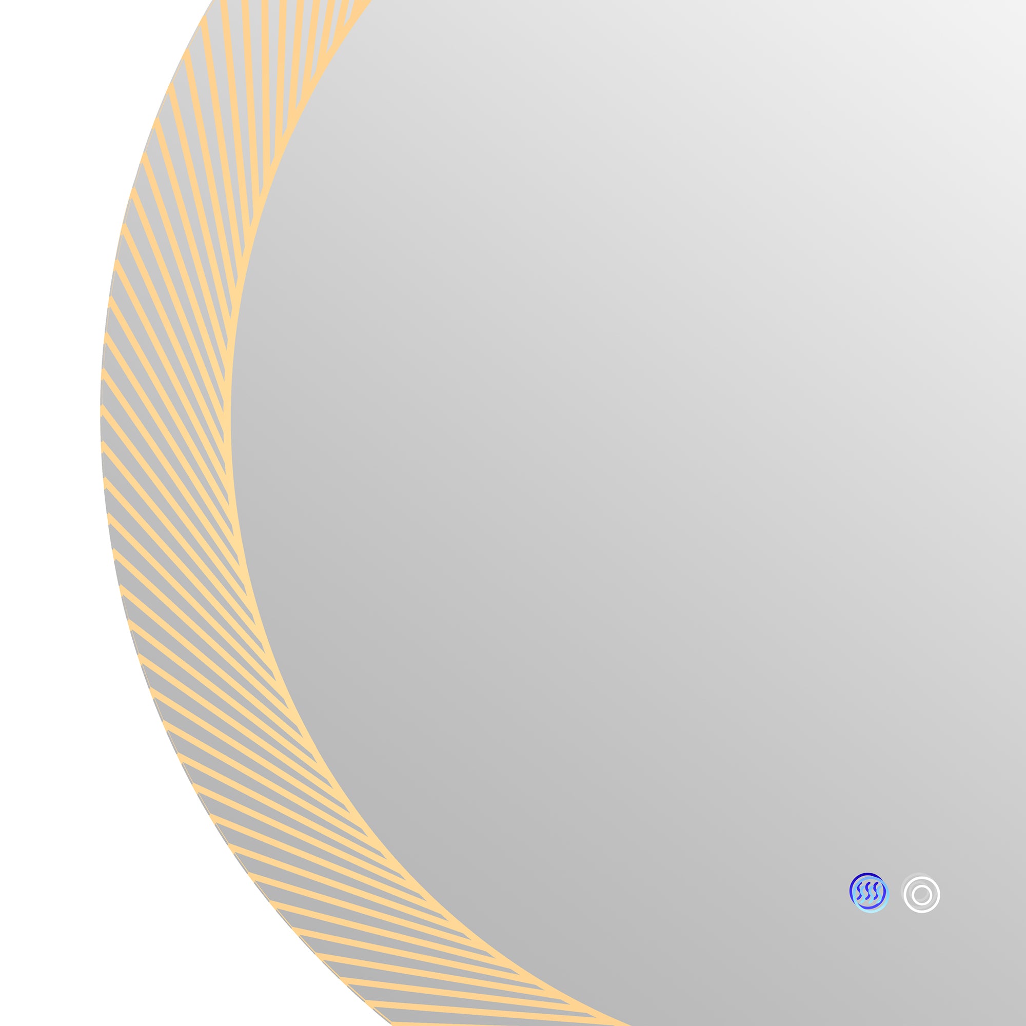 24 in. Round Frameless Anti-Fog Wall Mounted LED Bathroom Vanity Mirror